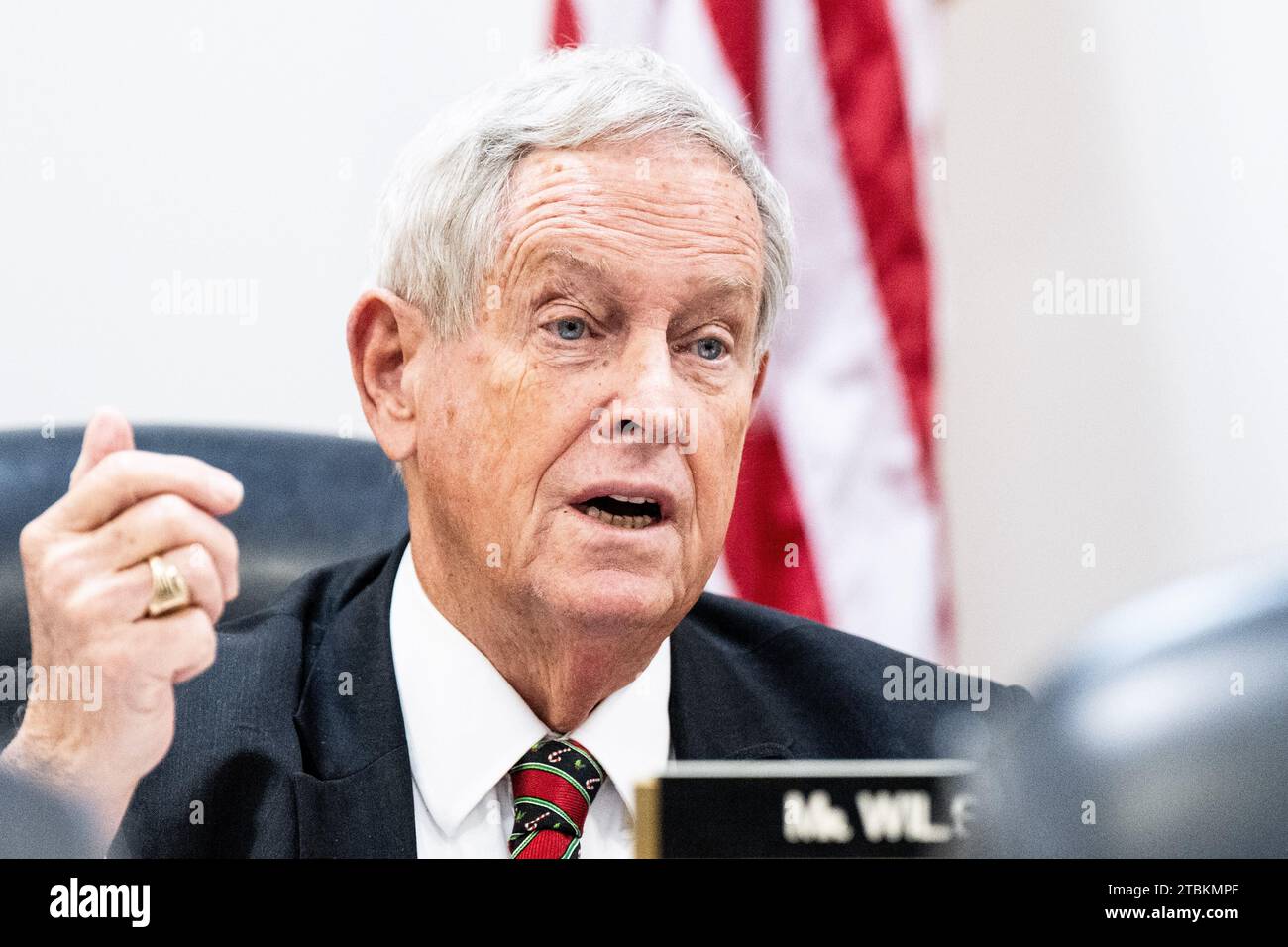 Washington, United States. 07th Dec, 2023. U.S. Representative Joe Wilson (RSC) speaking at a