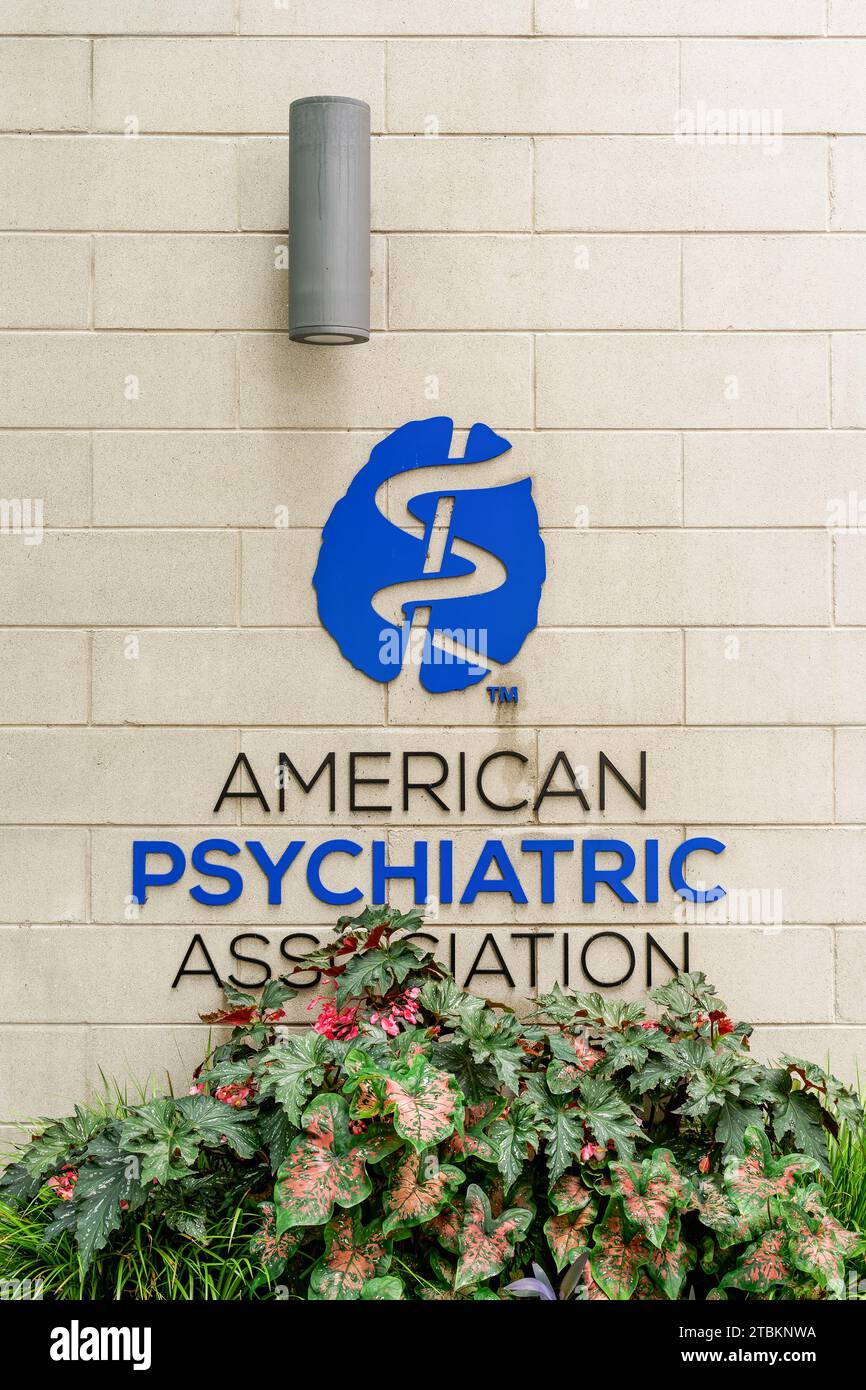 Washington D.C. USA - Sept. 7, 2022: The American Psychiatric Association is the leading psychiatric organization in the world. Stock Photo