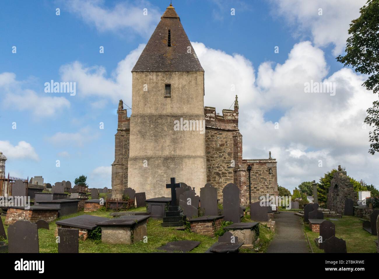 St Seiriol's Priory Church, Penmon, Beaumaris, Anglesey, Gwynedd, Wales Stock Photo