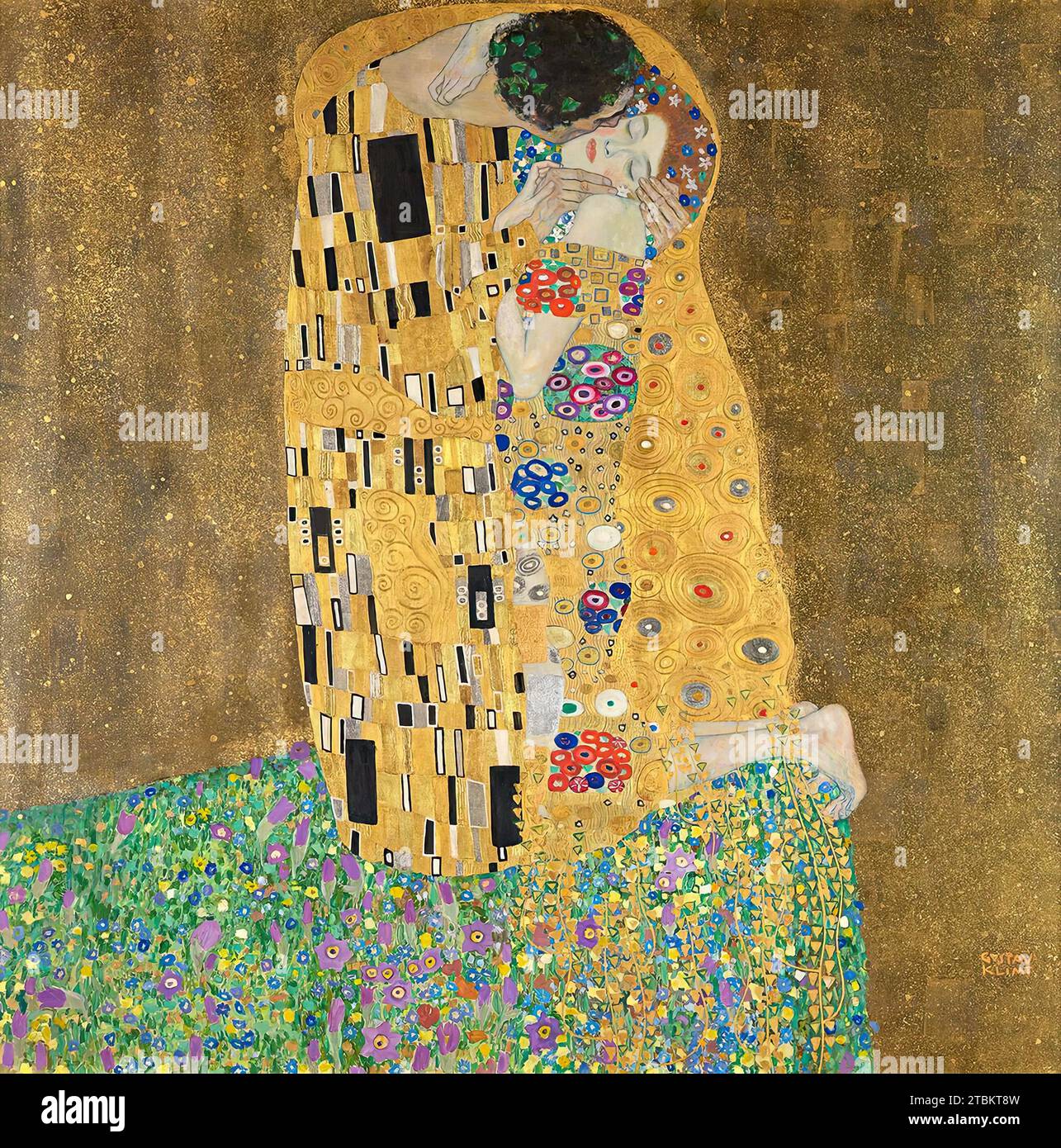 Lovers kissing oil painting hi-res stock photography and