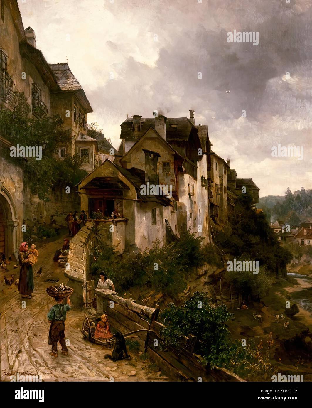 Motif from Zell, 1883. Stock Photo