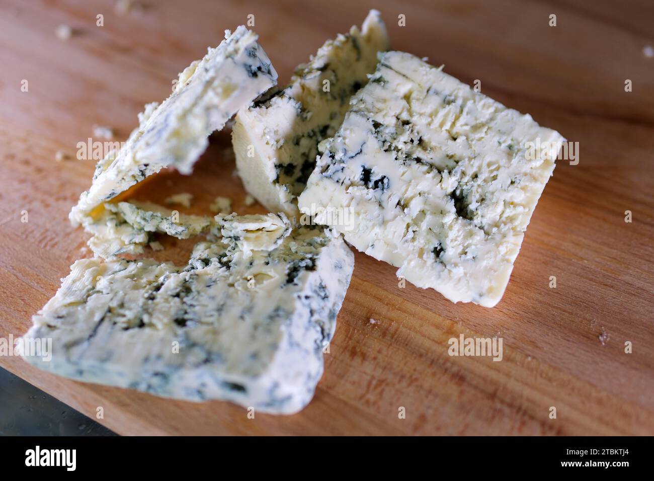 piece of roquefort cheese, food closeup. High quality photo Stock Photo