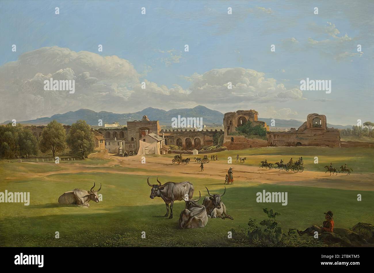 Toile Et Cadres William Cowen - 'Frascati, Près De Rome' - Prêt à Accrocher, Plusieurs Couleurs