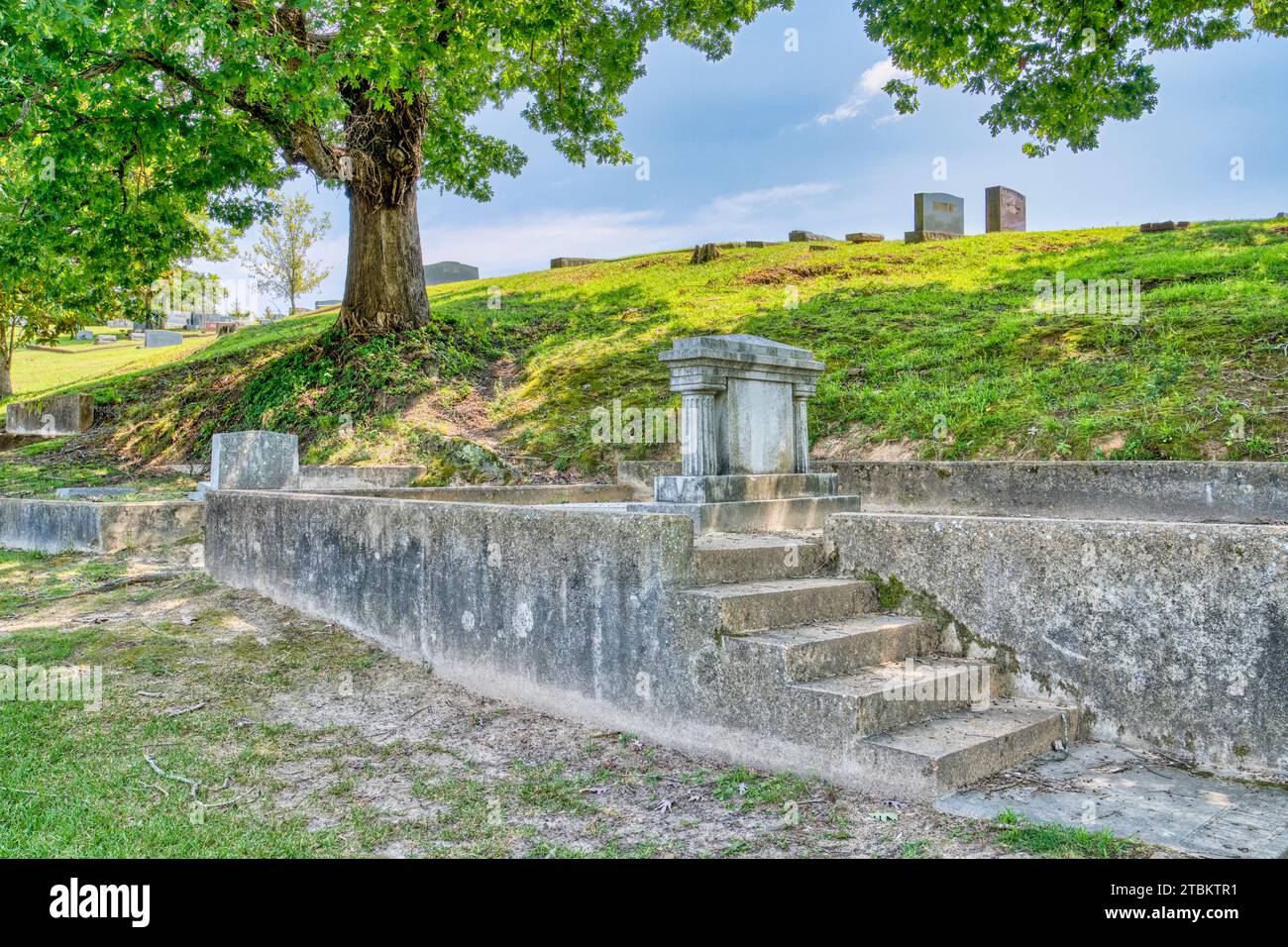 The raised gravesite of William Faulkner, one of America’s greatest