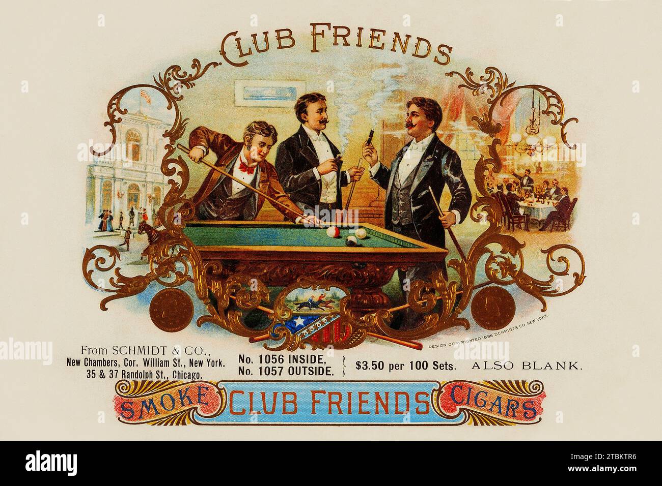 'Inner cigar label for the brand ''Cigar Friends''' Stock Photo