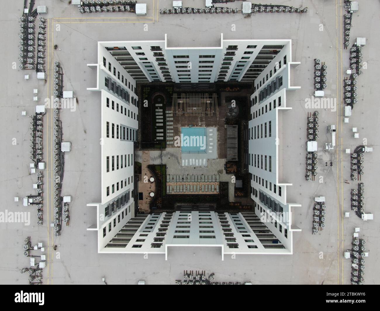 Drone images of downtown Raleigh NC skyline and high rise construction