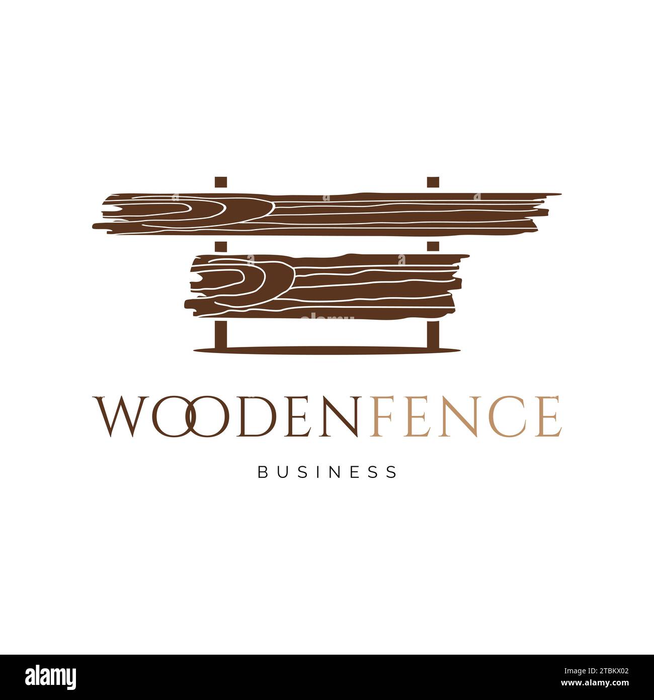 Wooden fence icon logo design inspiration Stock Vector