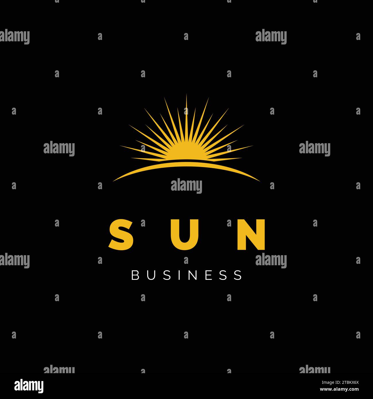 Sun Icon Logo Design Template Stock Vector
