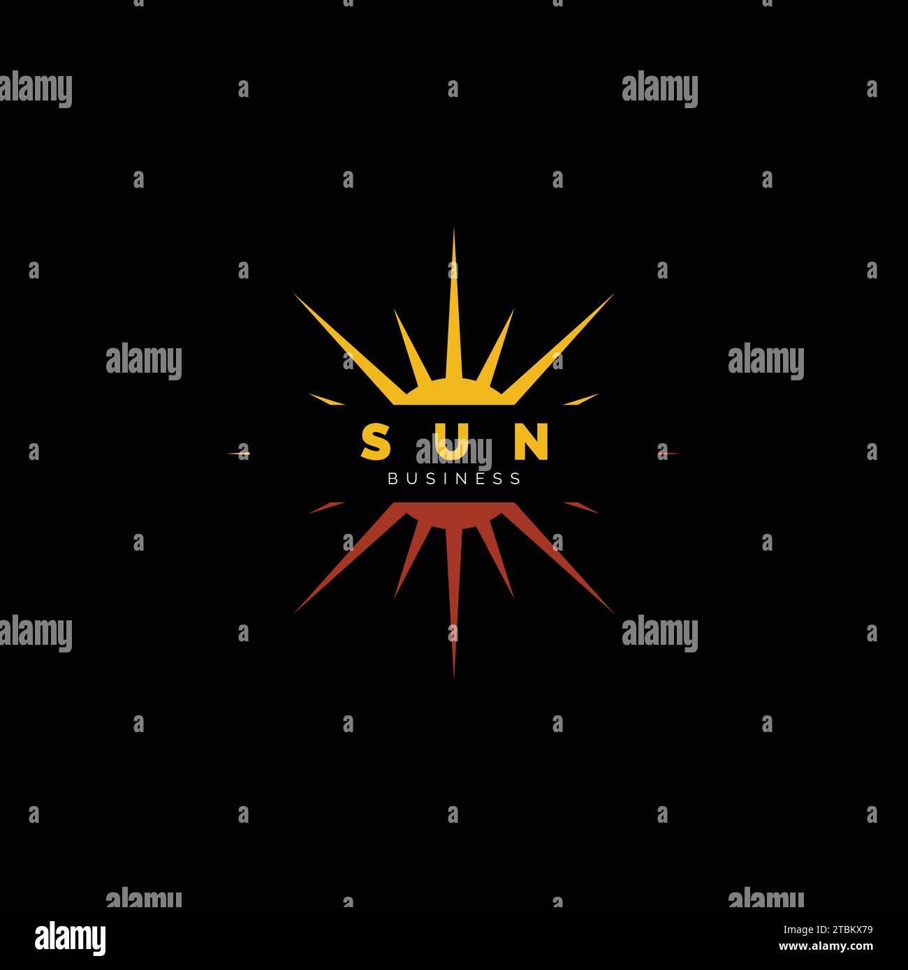 Sun Icon Logo Design Template Stock Vector