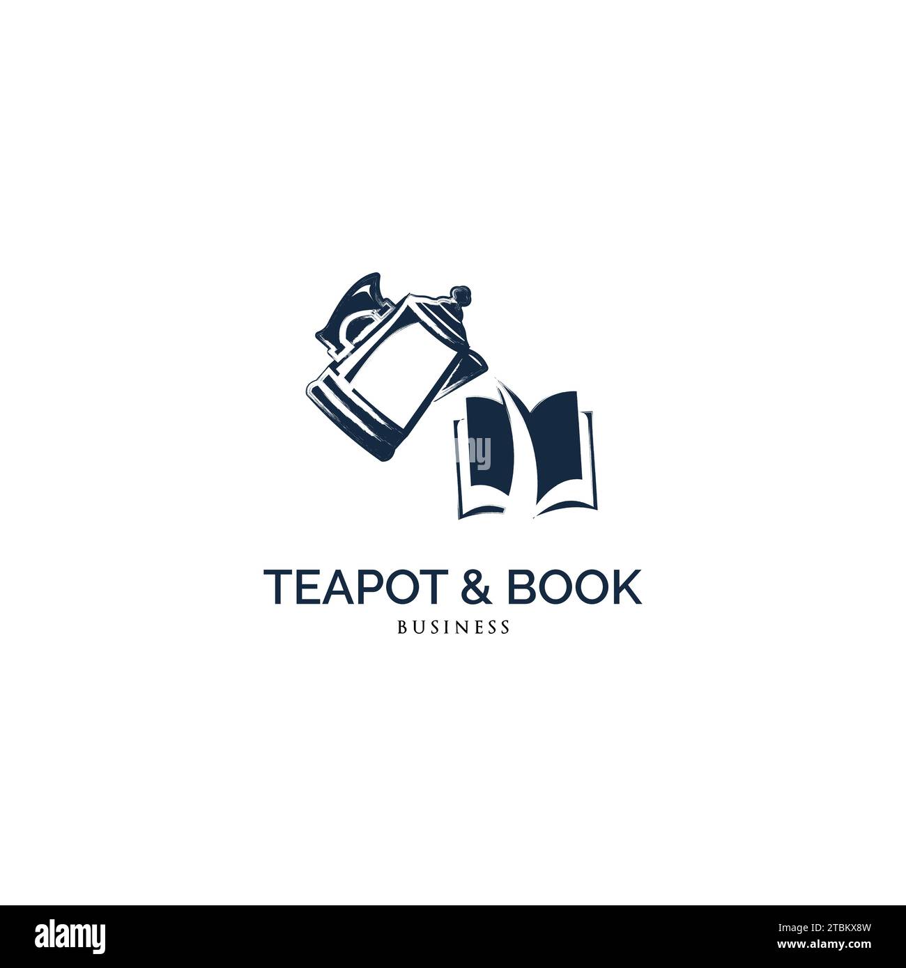 Teapot & book logo design inspiration Stock Vector Image & Art Alamy