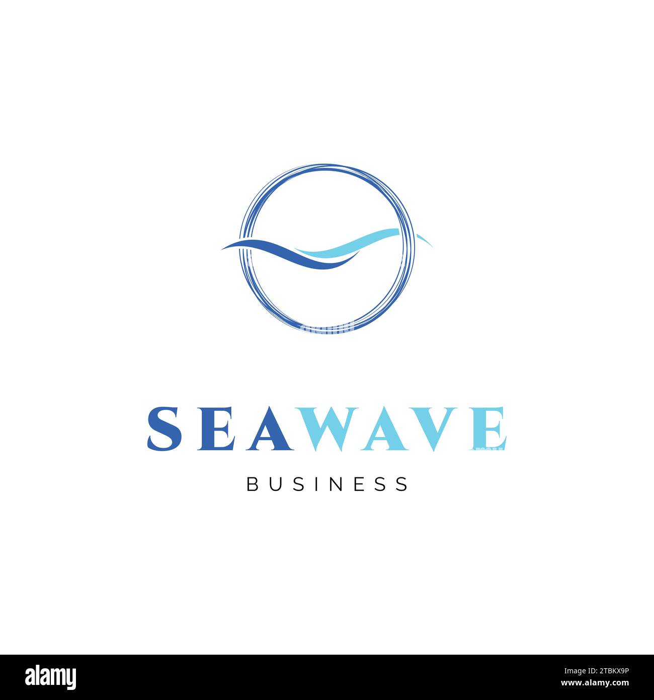 Sea Wave Icon Logo Design Template Stock Vector