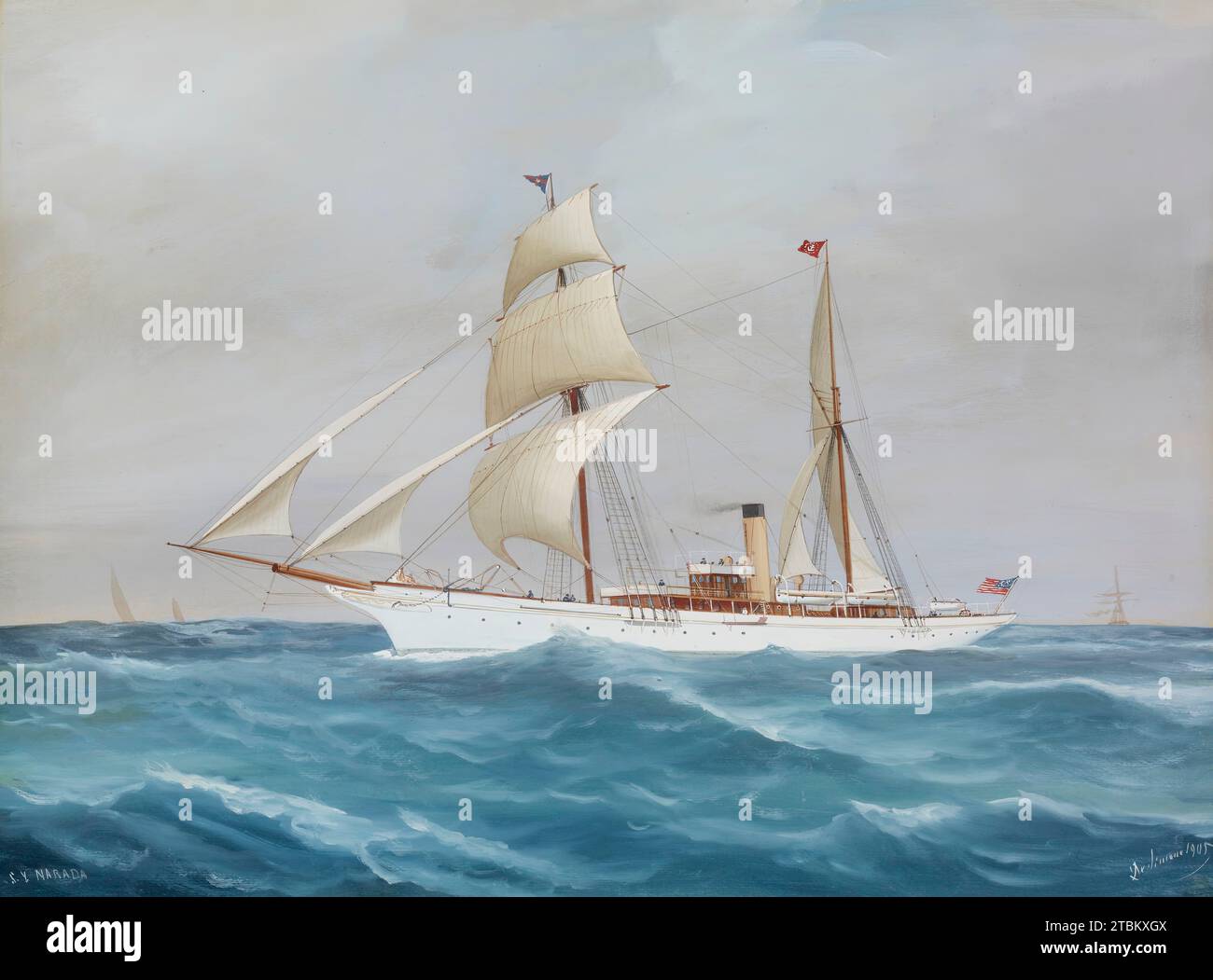 S. Y. Narada, 1905. In 1896 Henry Walters purchased a 224 ft steamyacht ...