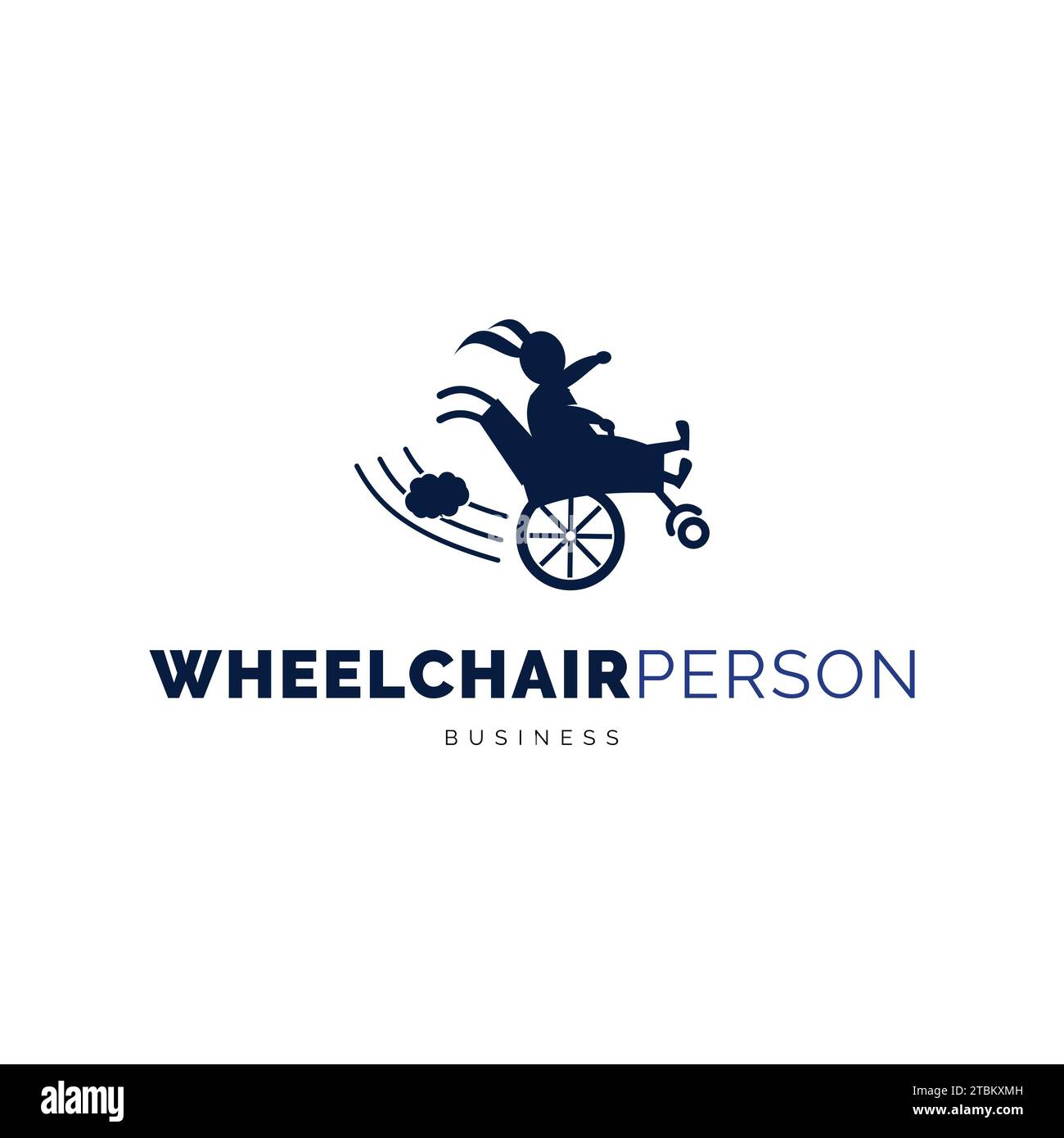 People in Wheelchairs Icon Logo Design Template Stock Vector
