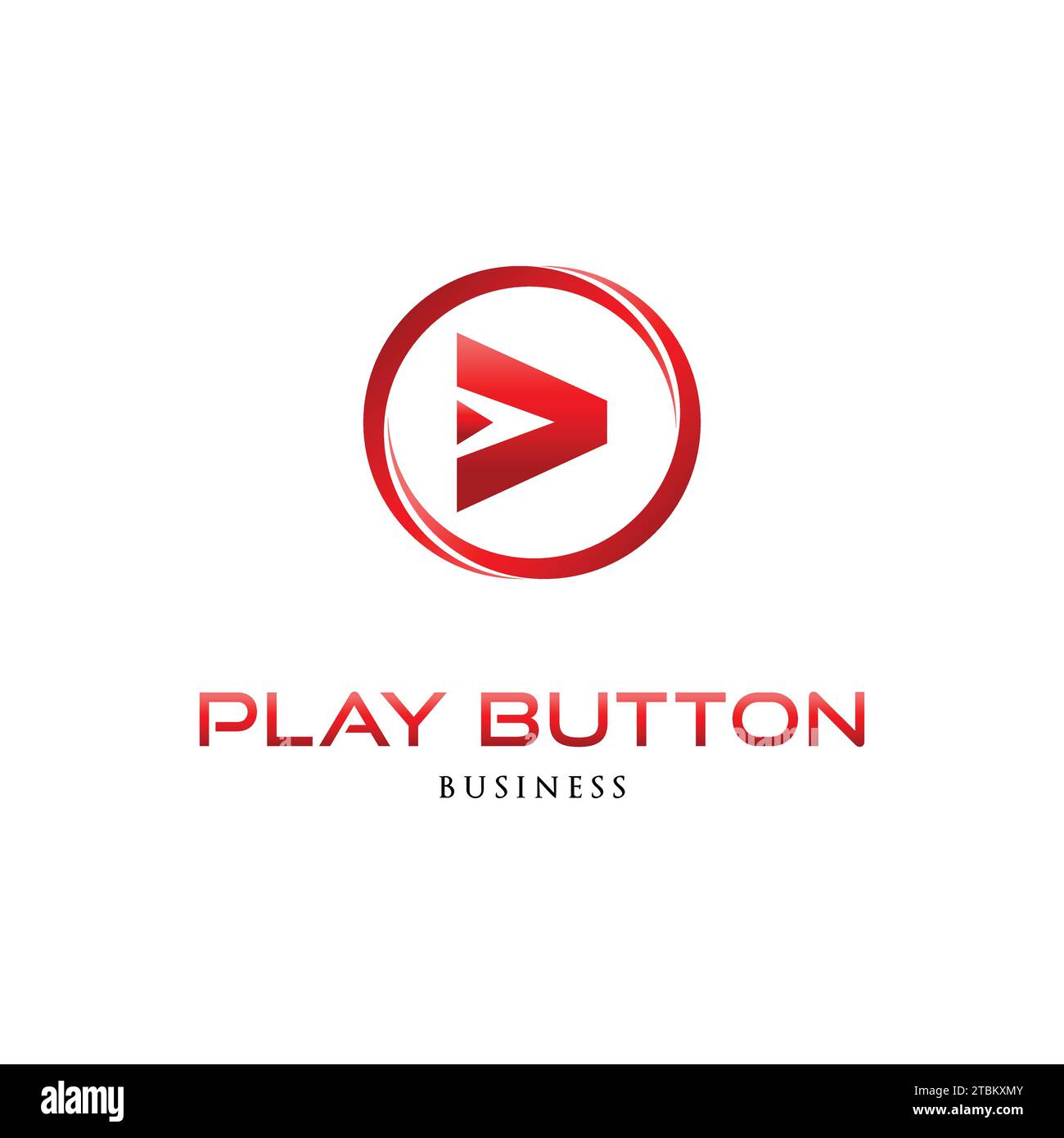 Play Button Icon Logo Design Template Stock Vector