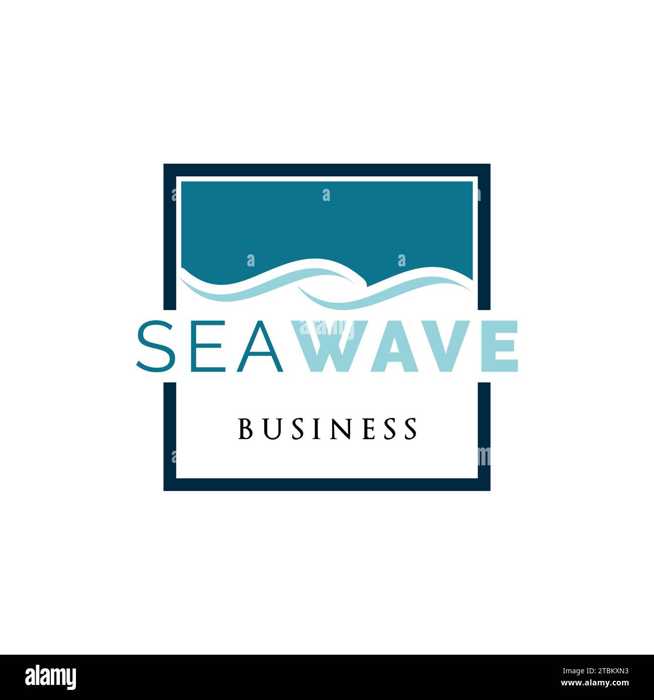 Sea Wave Icon Logo Design Template Stock Vector