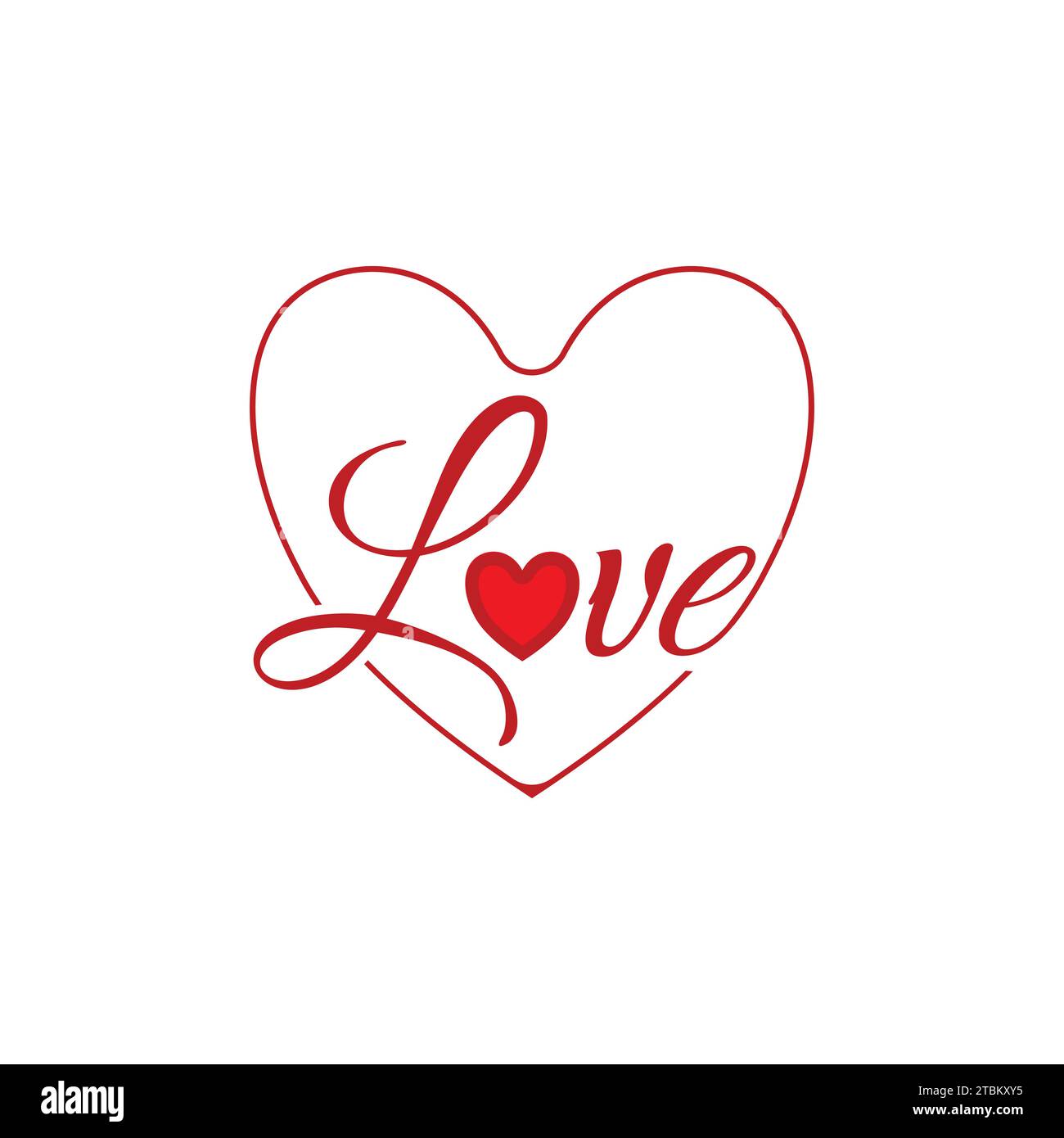 Love Icon Logo Design Template Stock Vector