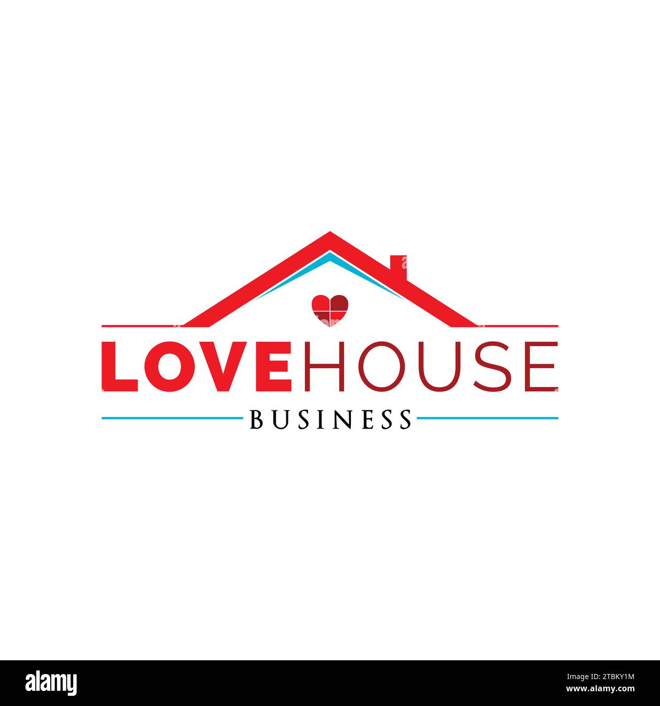 Love House Icon Logo Design Template Stock Vector