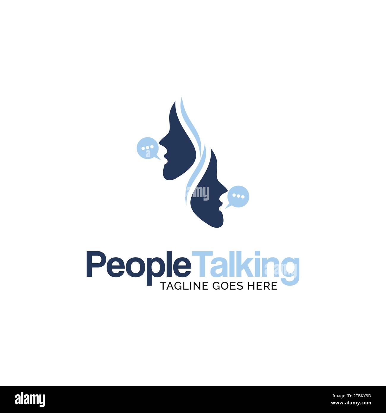 People talking logo design inspiration Stock Vector Image & Art - Alamy