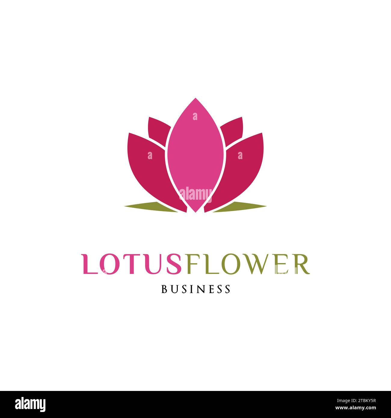 Lotus Flower Icon Logo Design Template Stock Vector