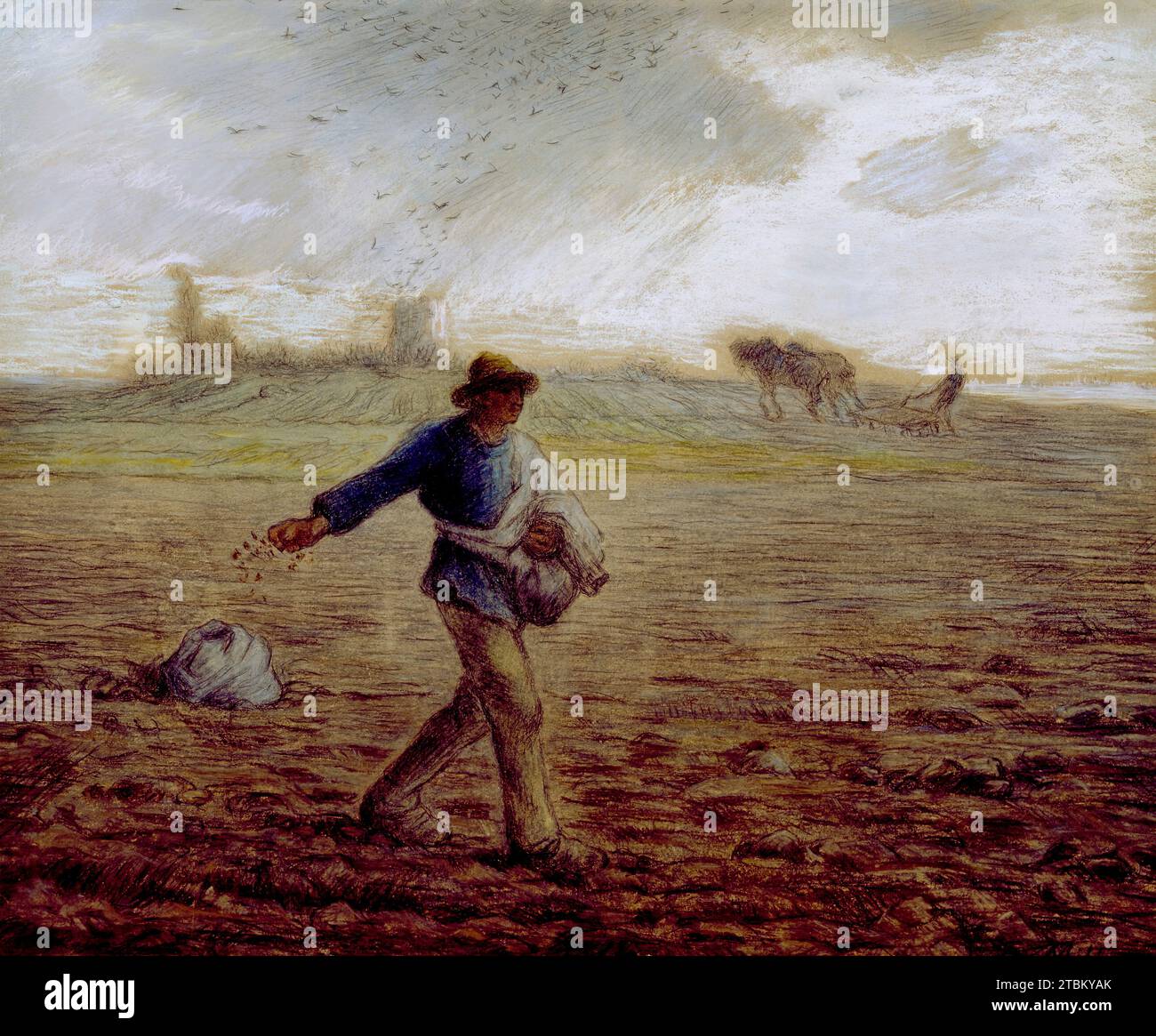 The Sower, c1865. Millet first gained widespread notoriety with his ...