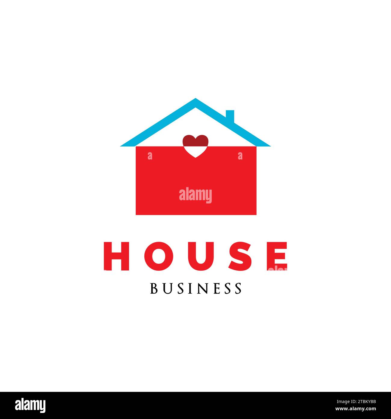 Love House Icon Logo Design Template Stock Vector