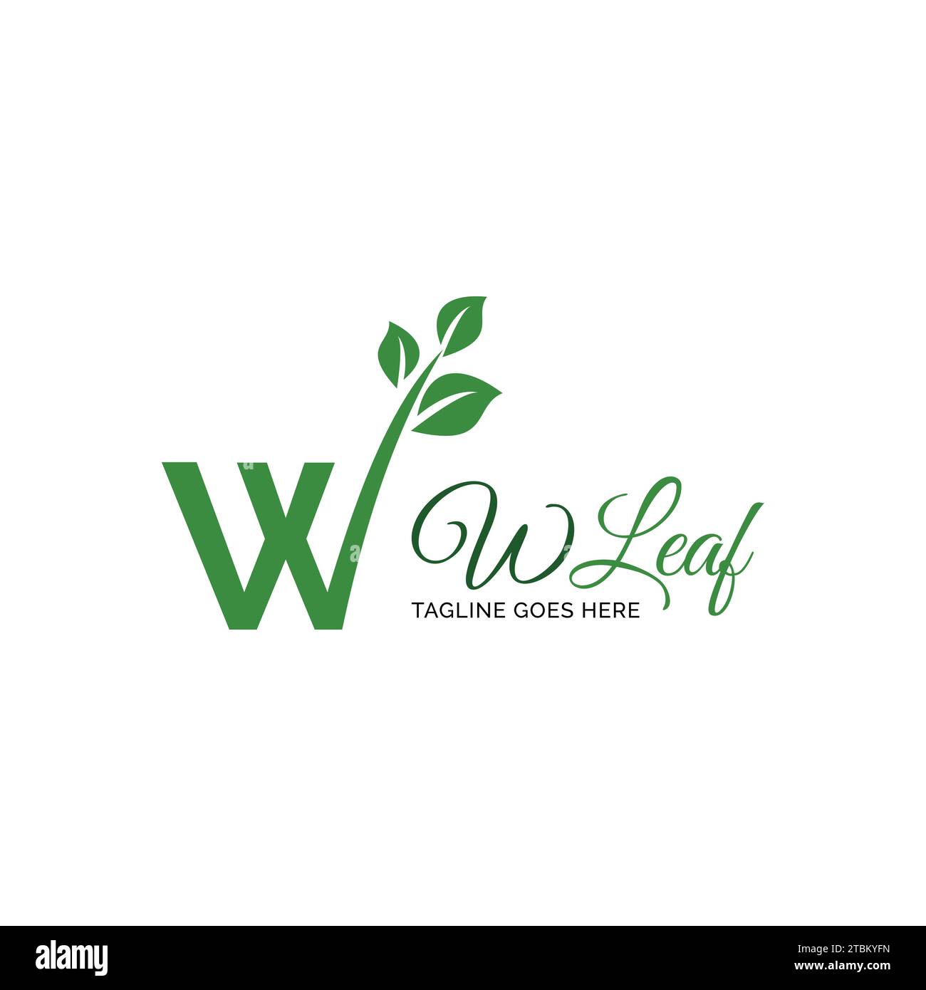 Initial letter W leaf logo design inspiration Stock Vector Image & Art ...
