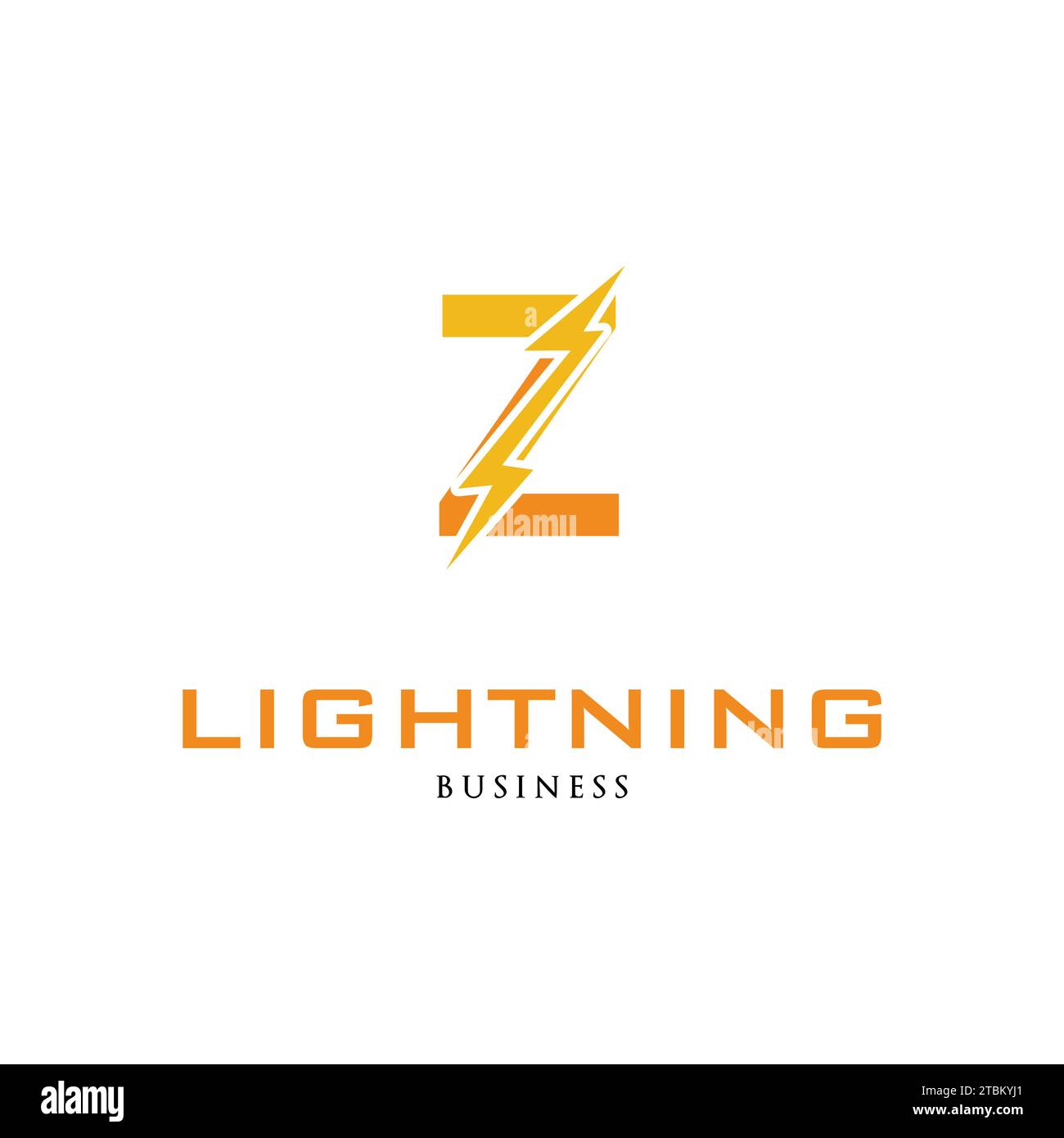 Initial Letter Z Lightning Icon Logo Design Template Stock Vector