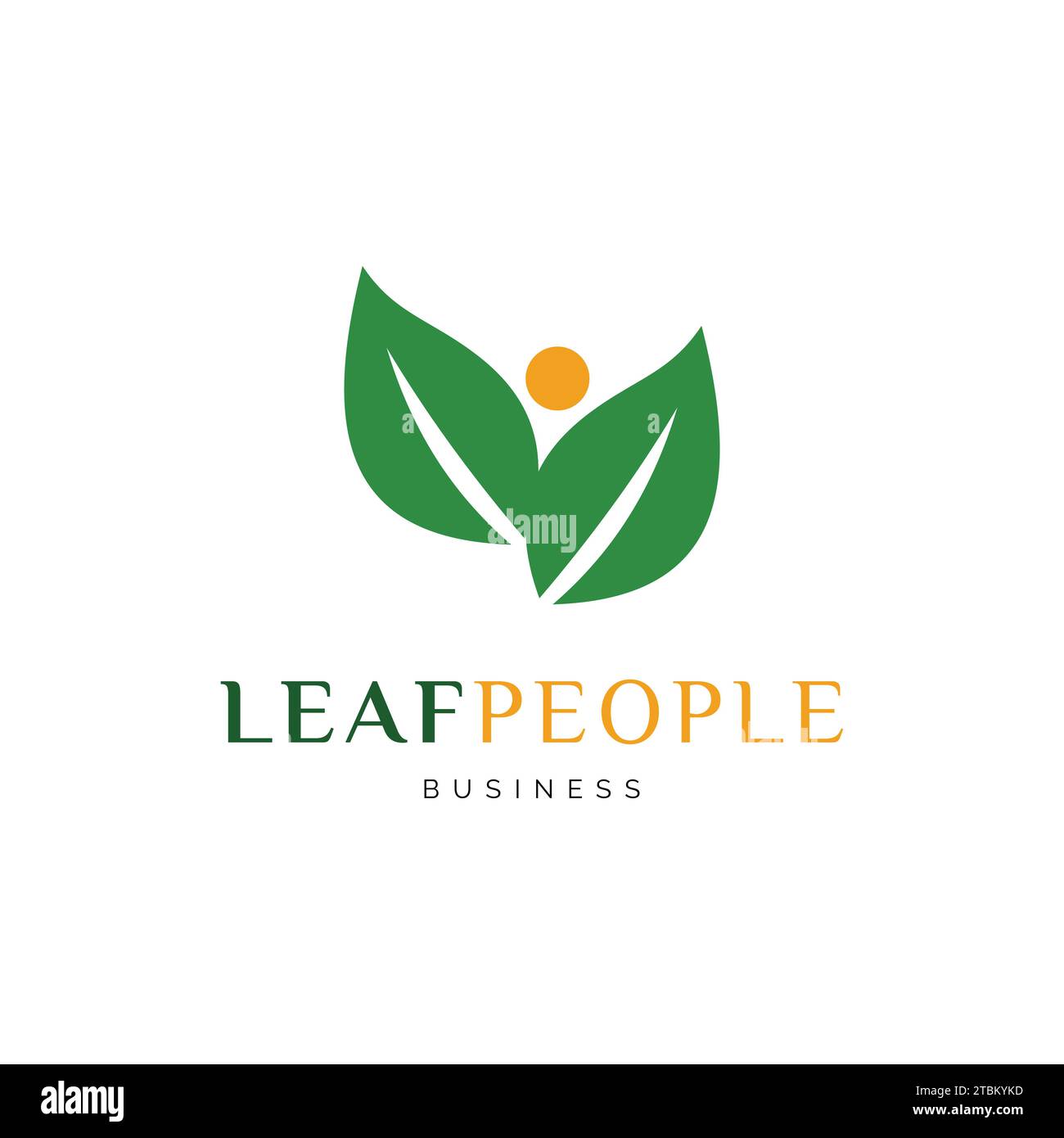 Leaf People Icon Logo Design Template Stock Vector Image & Art - Alamy