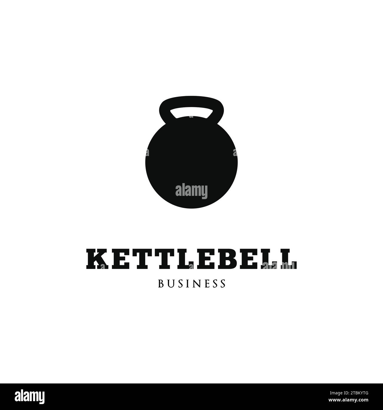 Kettlebell Icon Logo Design Template Stock Vector Image & Art - Alamy