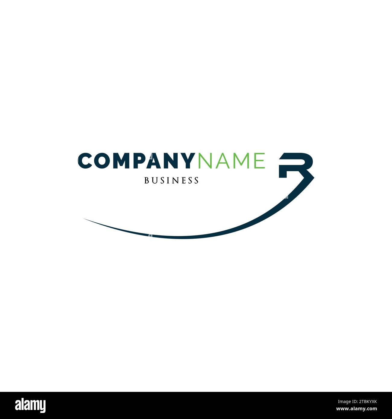 Initial Letter R Swoosh Icon Logo Design Template Stock Vector Image ...