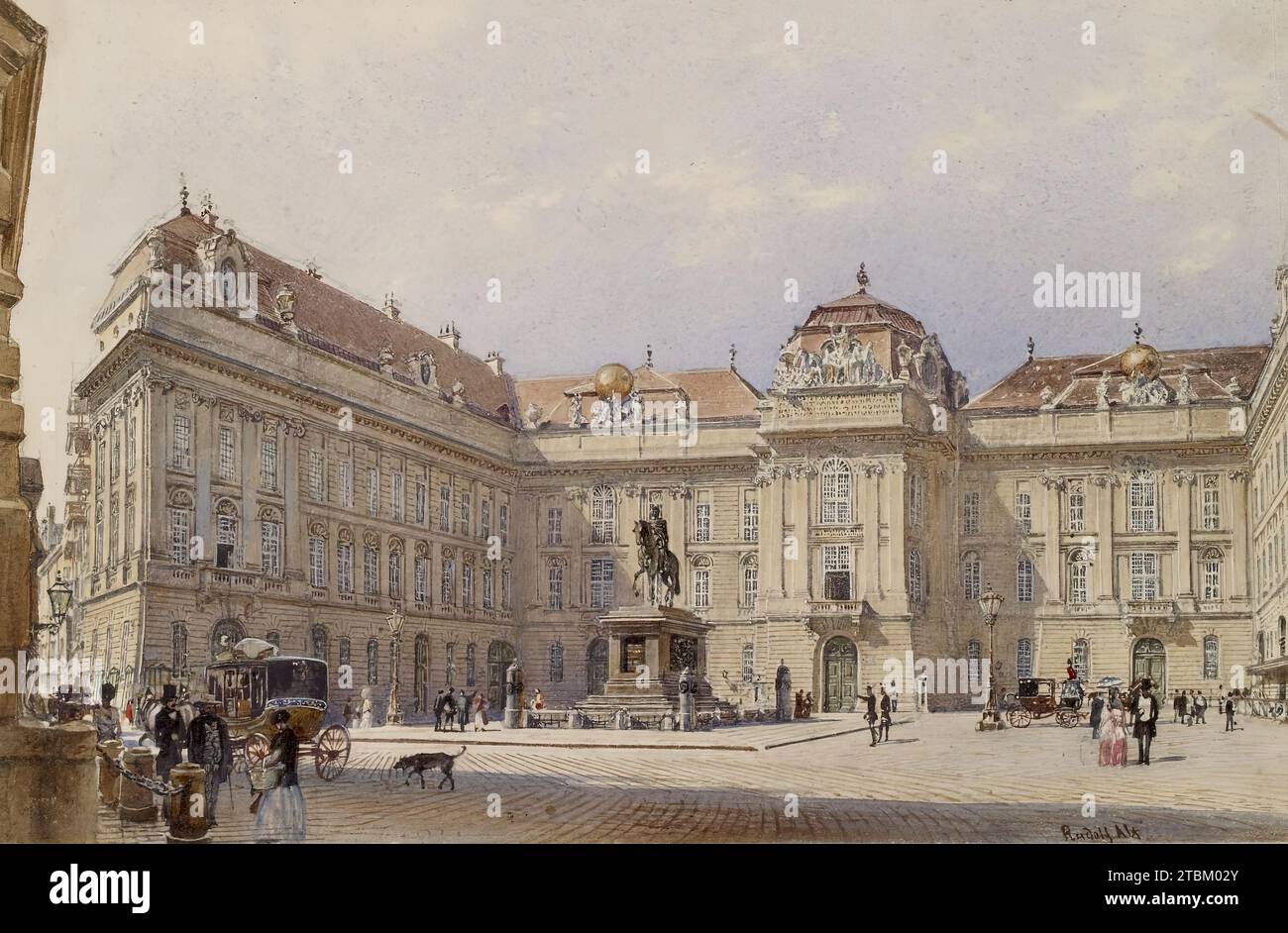 Facade of the National Library, Vienna, 1840-1849 Stock Photo - Alamy