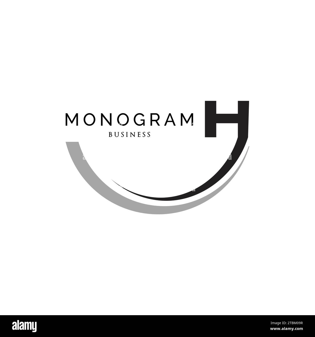 Initial Letter H Swoosh Icon Logo Design Template Stock Vector Image ...
