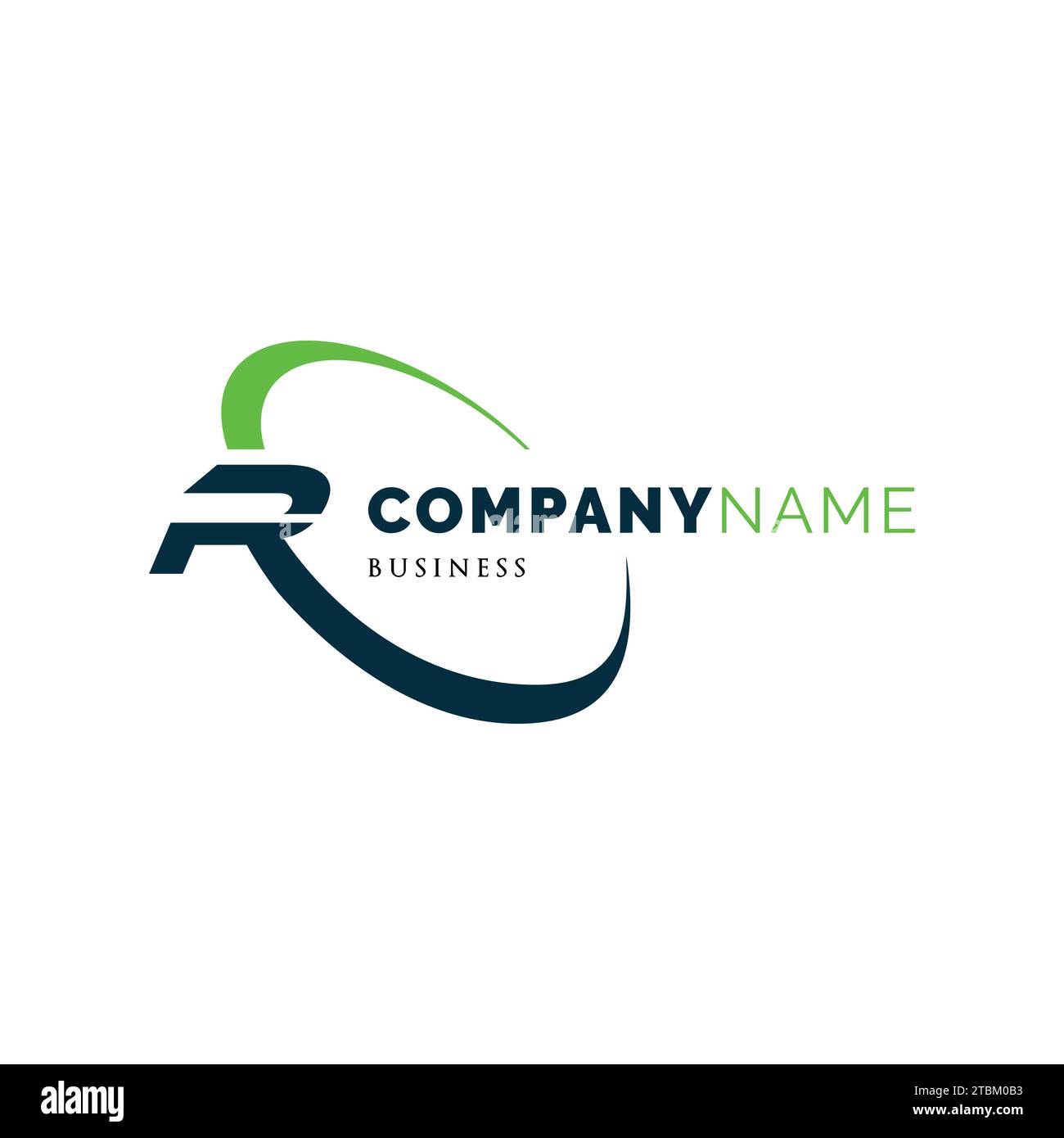 Initial Letter R Swoosh Icon Logo Design Template Stock Vector Image ...
