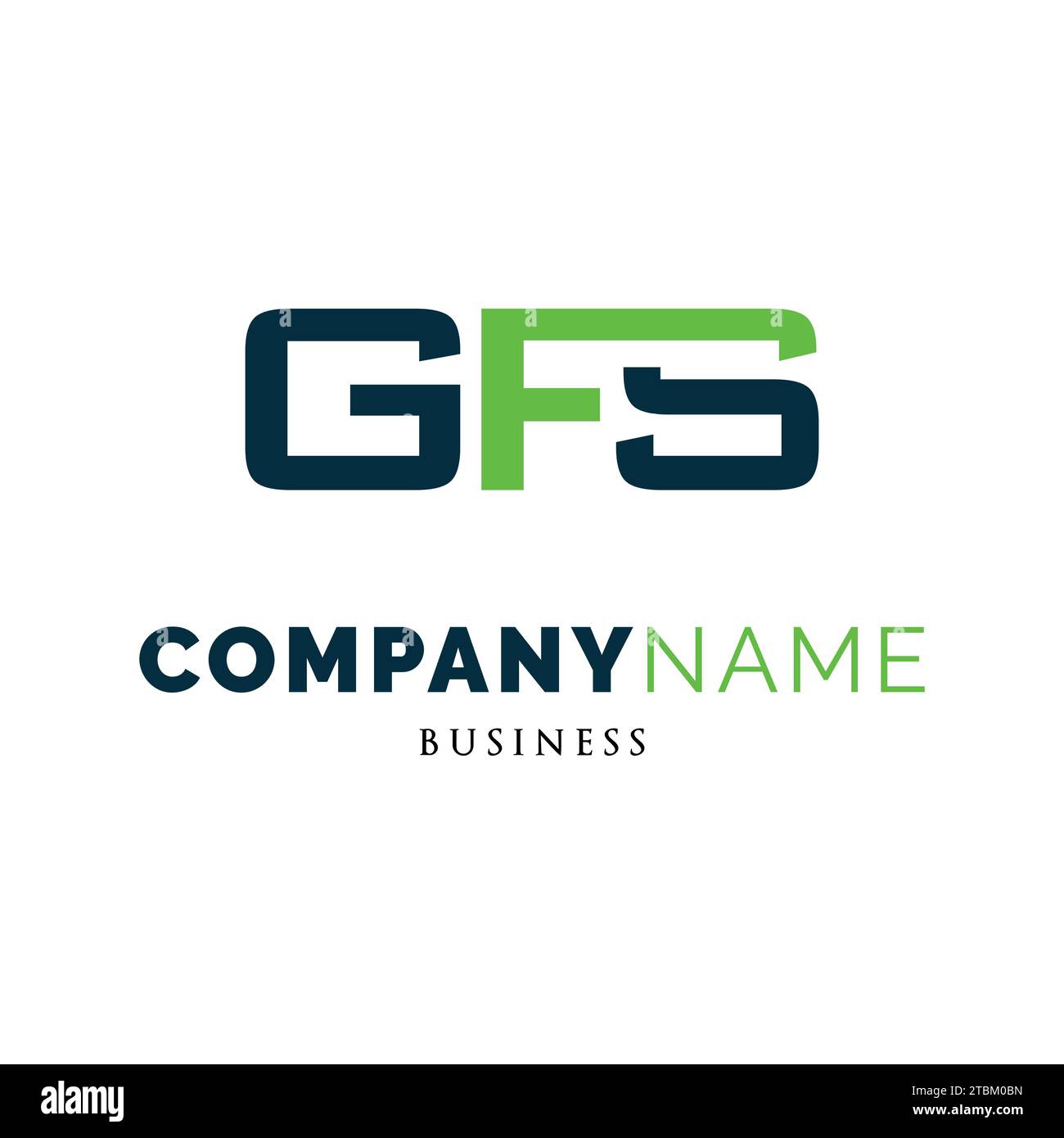 Initial Letter GFS Icon Logo Design Template Stock Vector