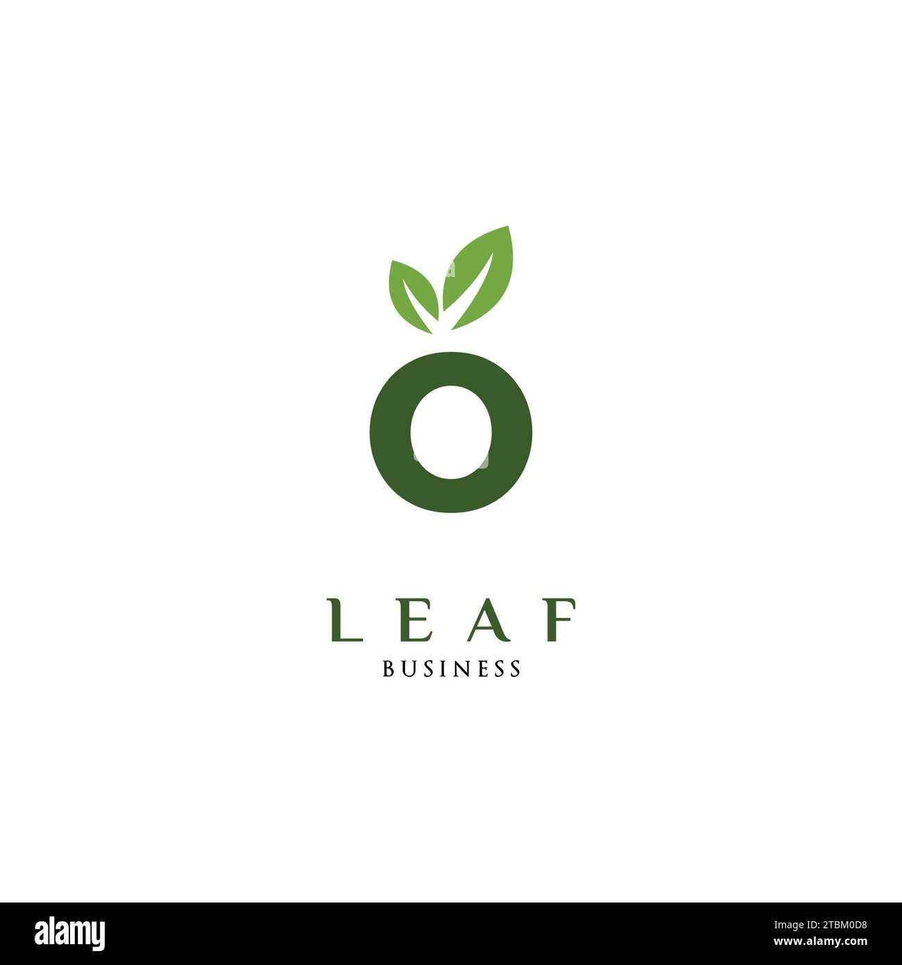 Initial Letter O Leaf Icon Logo Design Template Stock Vector Image ...