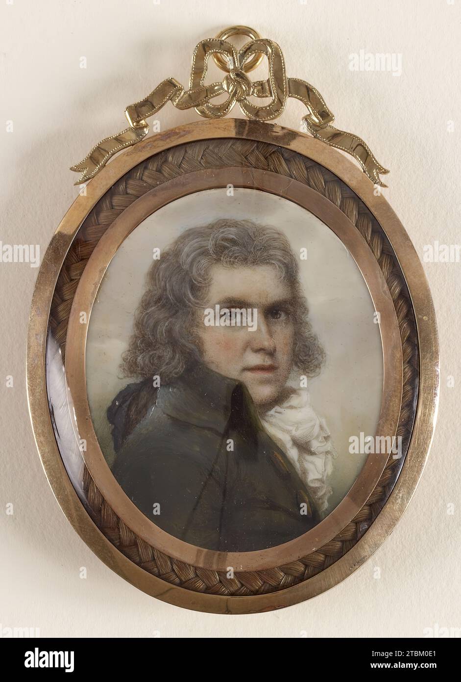 Self-Portrait, c1800. As youths, Nathaniel Pilmer (1757-1822) and his brother Andrew (1763-1837) left home to travel with the gypsies. Eventually, Nathaniel settled in London and studied with the enameller Henry Bone and the fashionable miniaturist Richard Cosway. Although he was never as successful an artist as his brother, he was admired for the realism of his works. Stock Photo