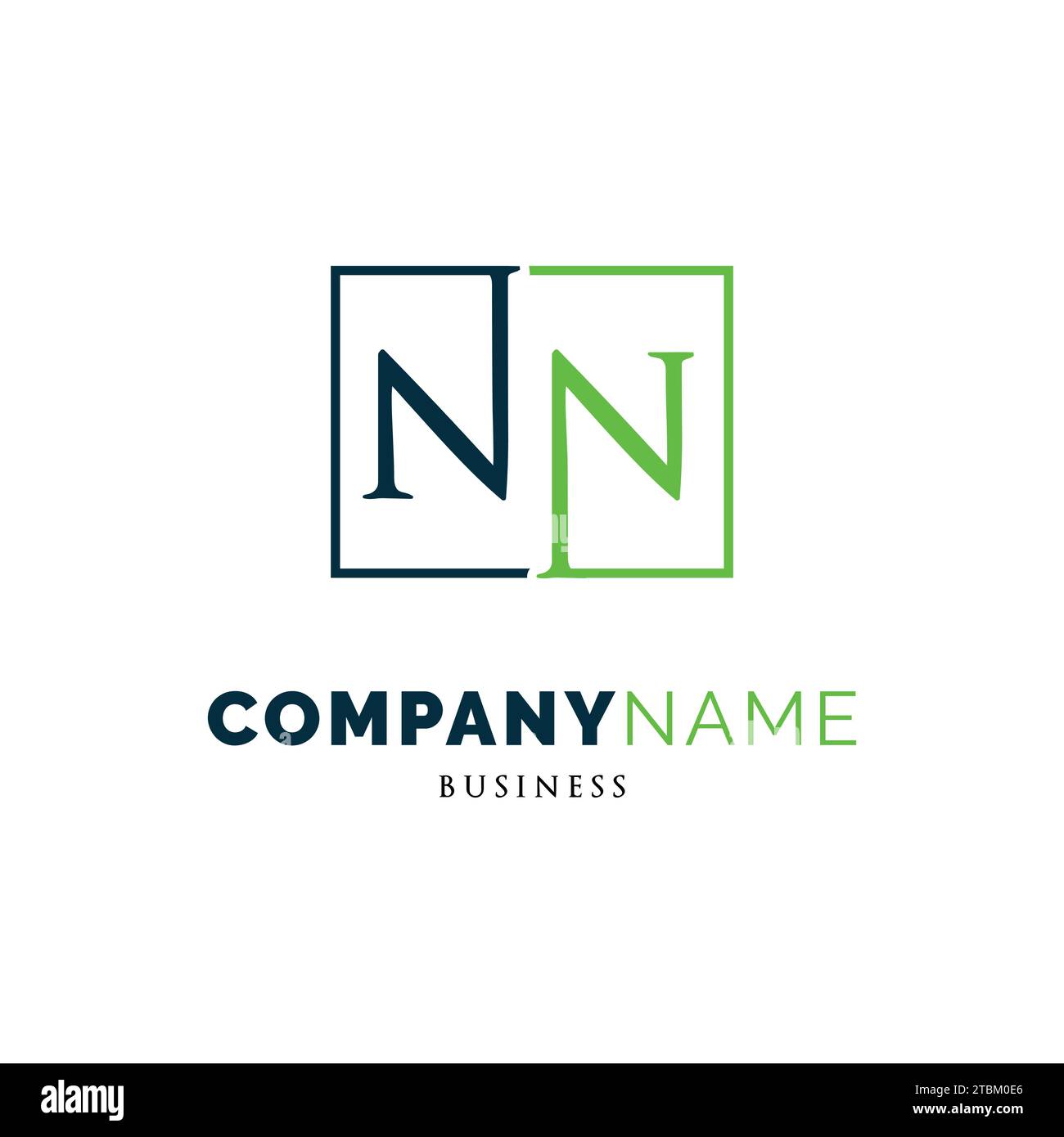 Initial Letter NN Icon Logo Design Template Stock Vector