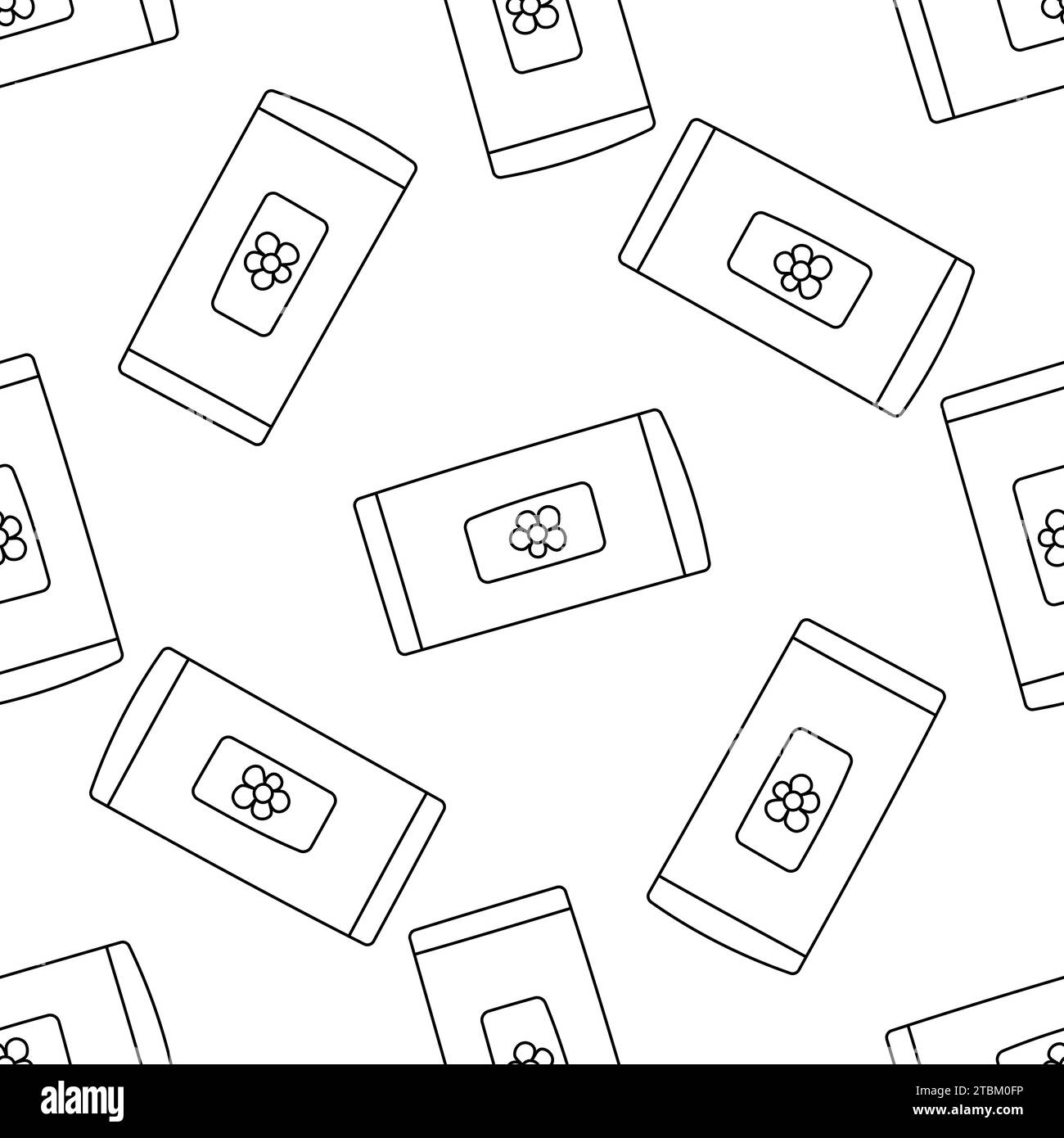 wet wipes intimate hygiene woman flower pattern line doodle vector