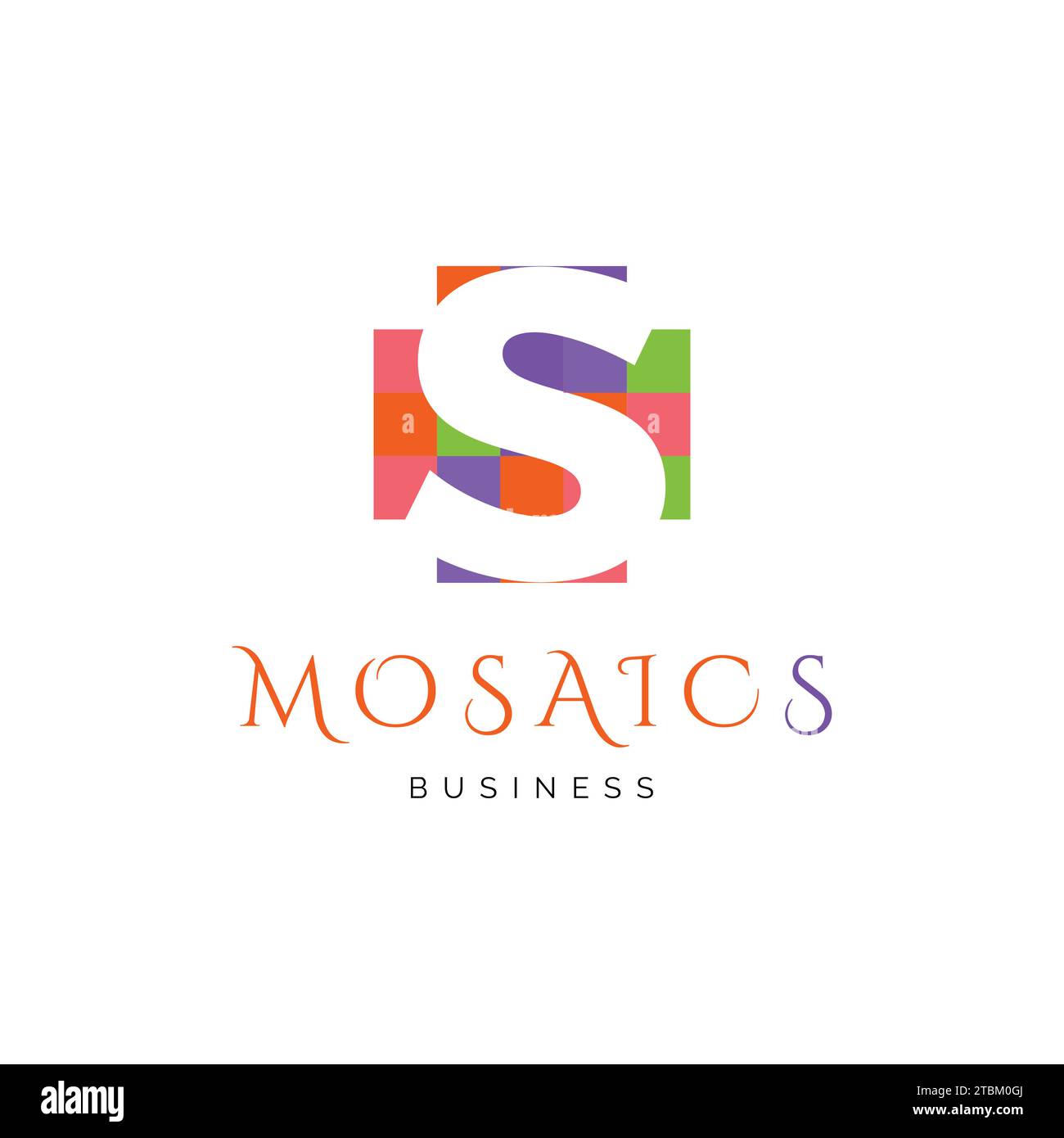 Initial letter S mosaic icon logo design inspiration Stock Vector Image ...