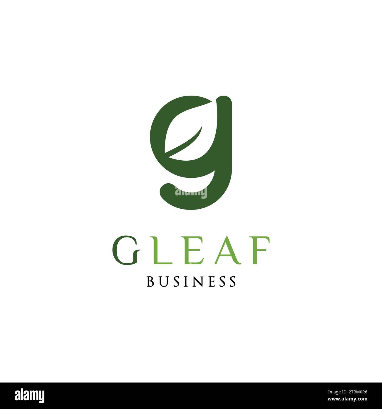 Initial Letter G Leaf Icon Logo Design Template Stock Vector Image ...