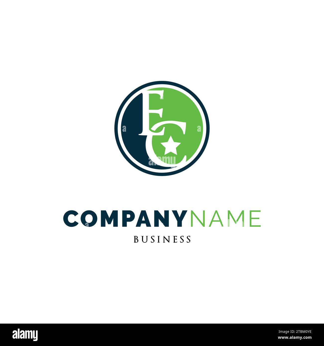 Initial Letter EC Icon Logo Design Template Stock Vector