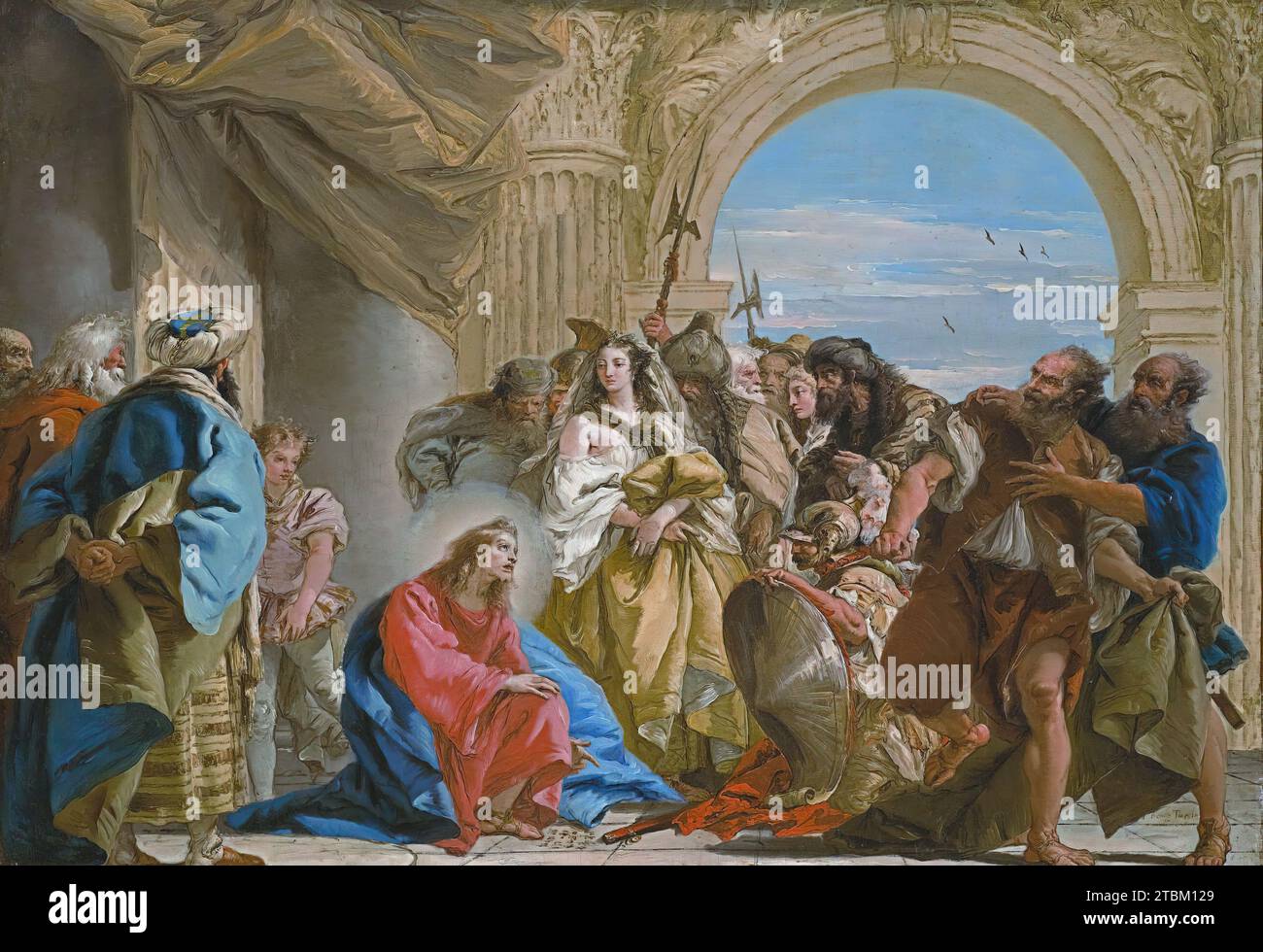 Christ and the Woman Taken in Adultery, 1752 Stock Photo Alamy