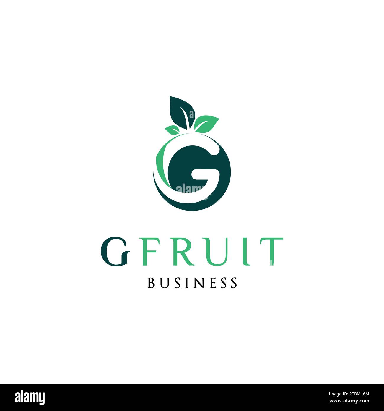 Initial Letter G Fruit Icon Logo Design Template Stock Vector