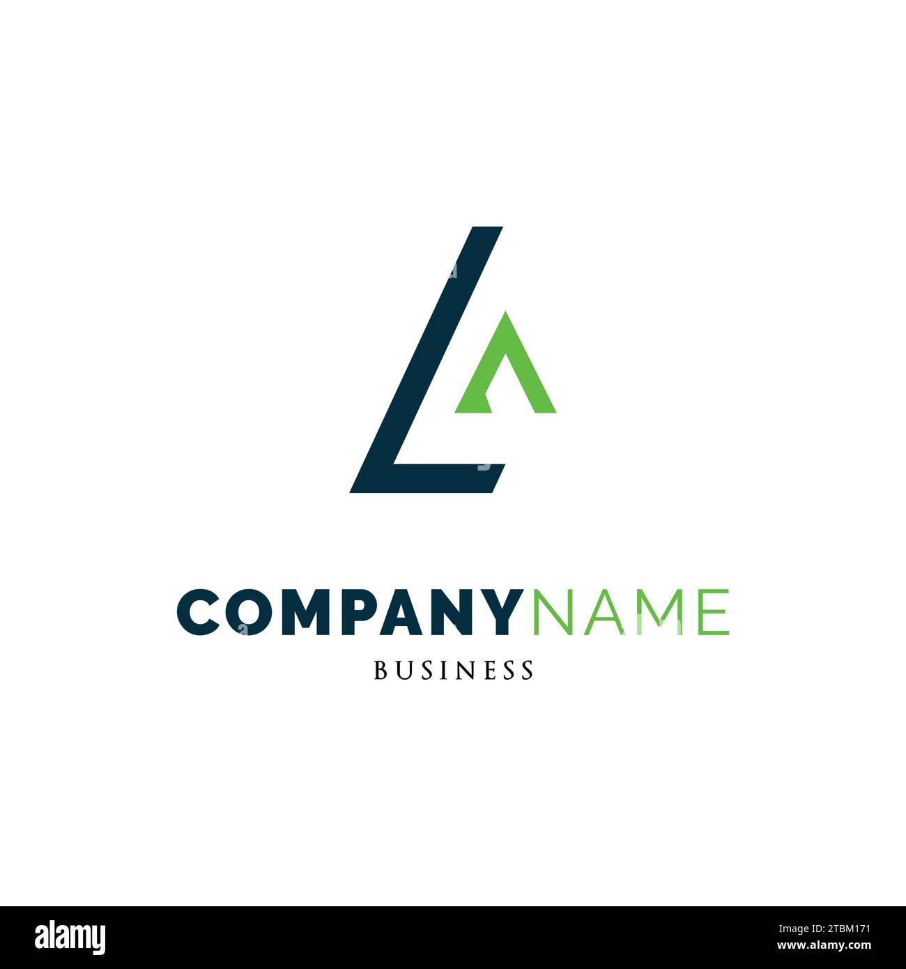Initial Letter LA Icon Logo Design Template Stock Vector