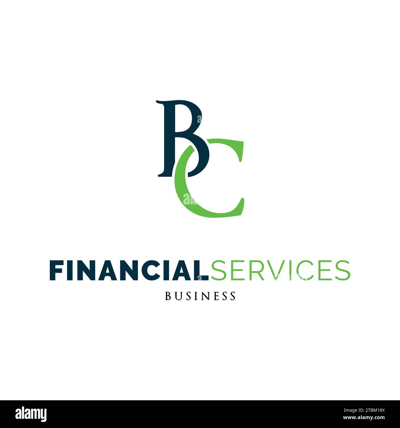 Initial Letter BC Icon Logo Design Template Stock Vector