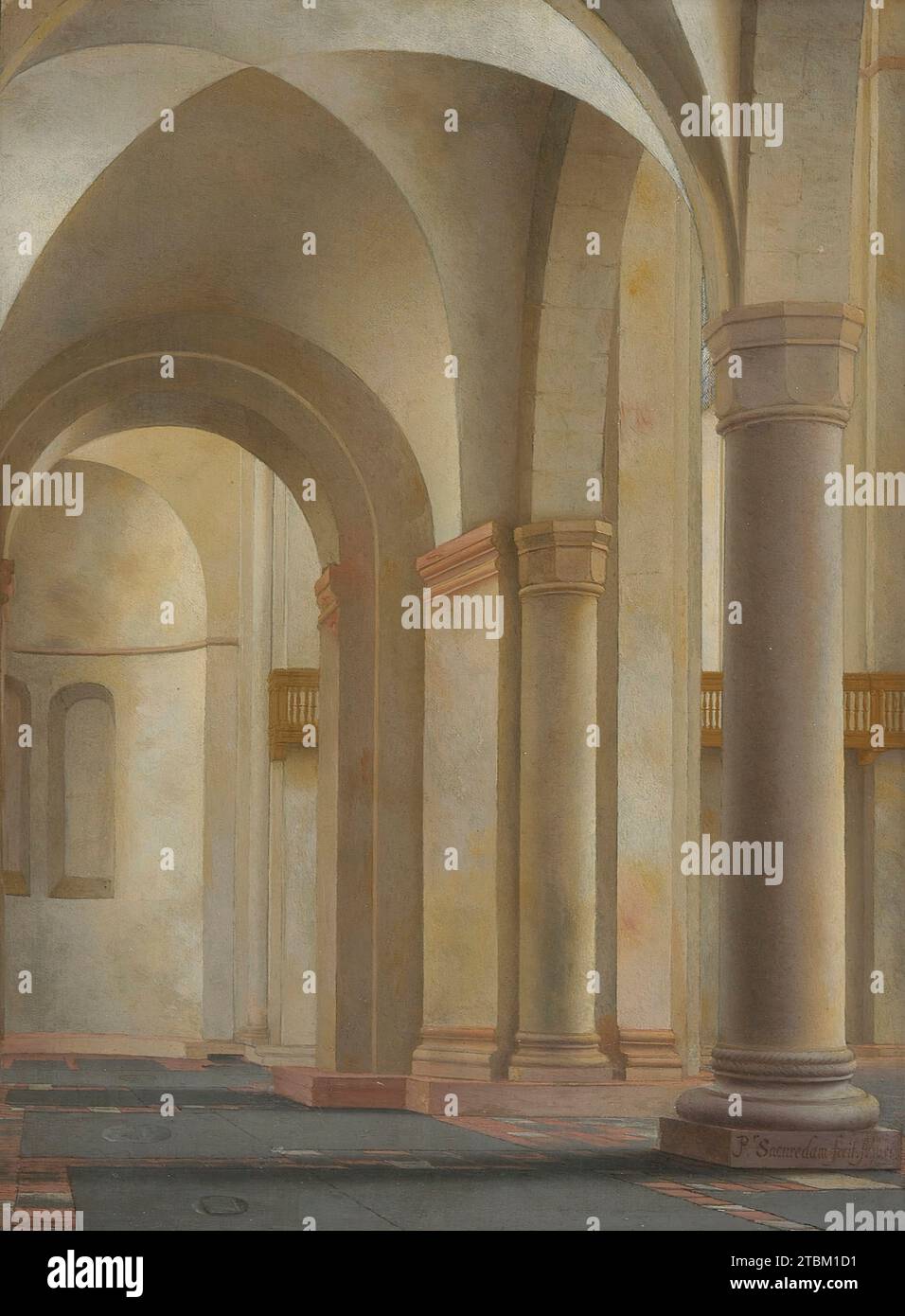 Interior of the Mariakerk, Utrecht, 1651. Stock Photo