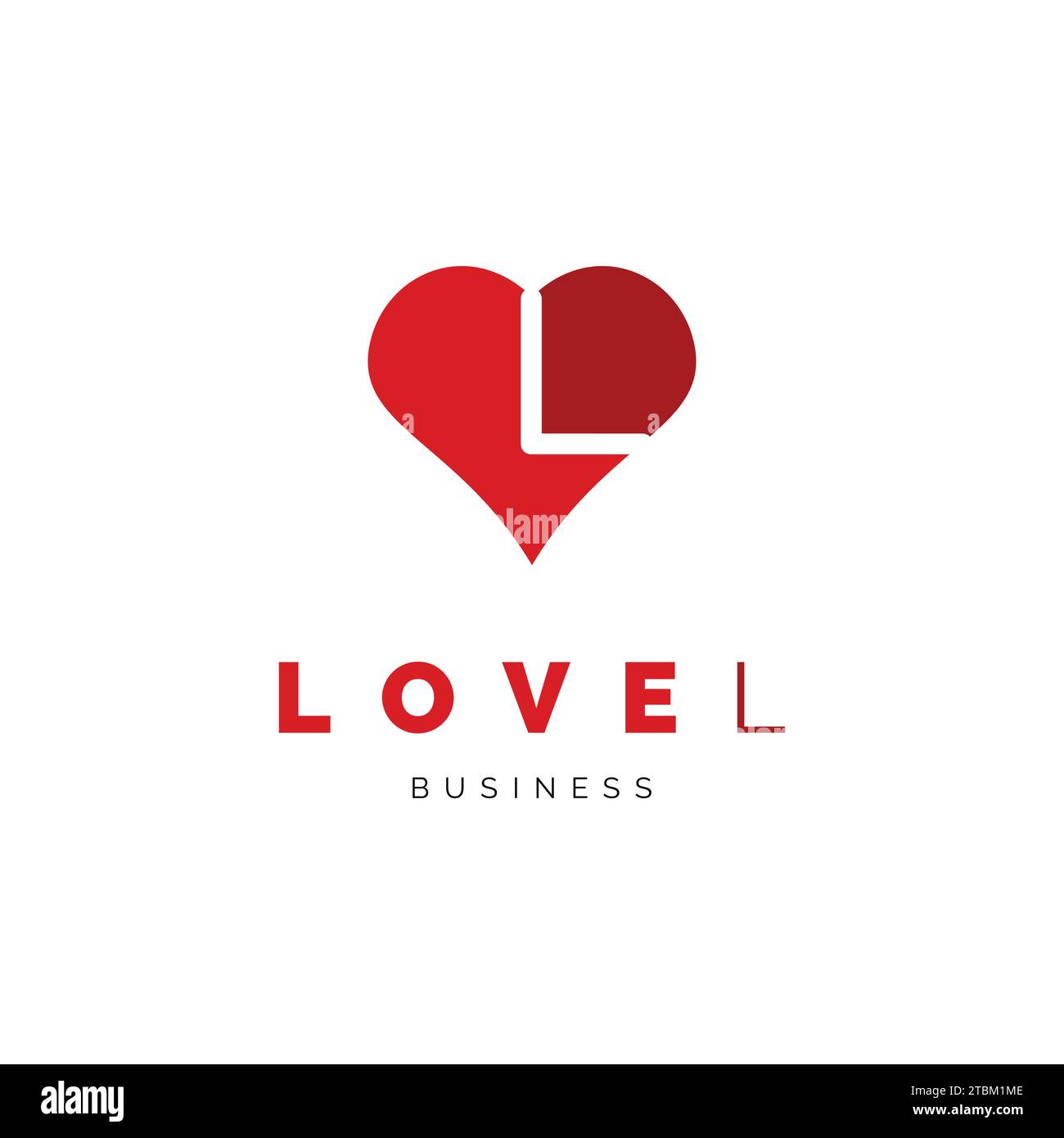 Initial letter L love icon logo design inspiration Stock Vector
