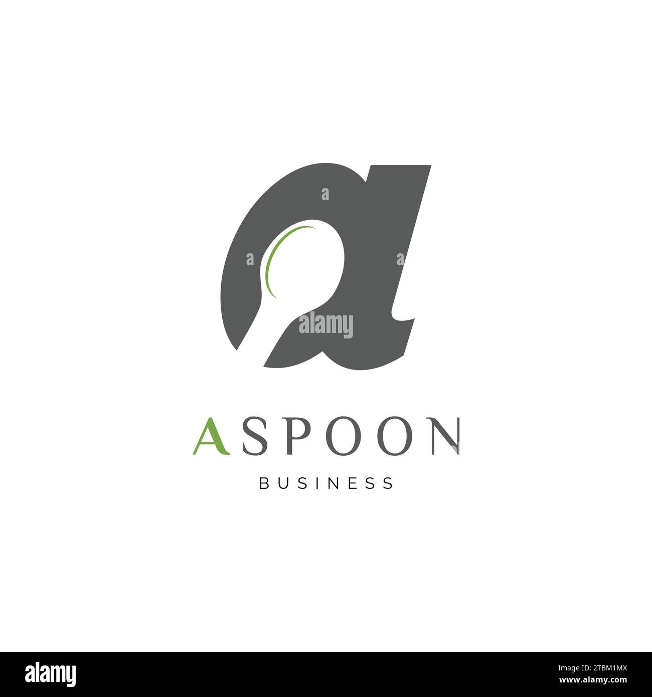 Initial Letter A Spoon or Restaurant Icon Logo Design Template Stock Vector