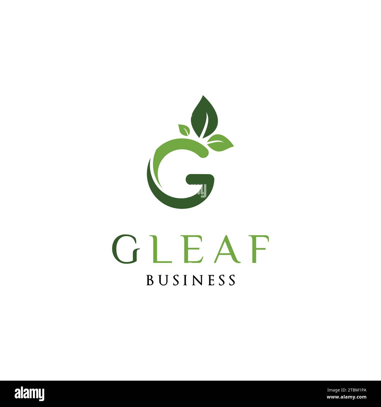 Initial Letter G Leaf Icon Logo Design Template Stock Vector Image ...