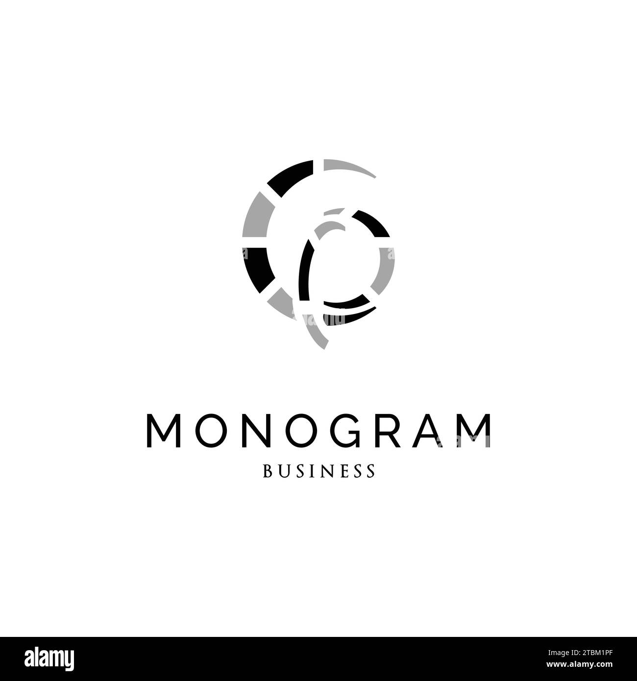 Initial Letter GP Monogram Icon Logo Design Template Stock Vector Image ...